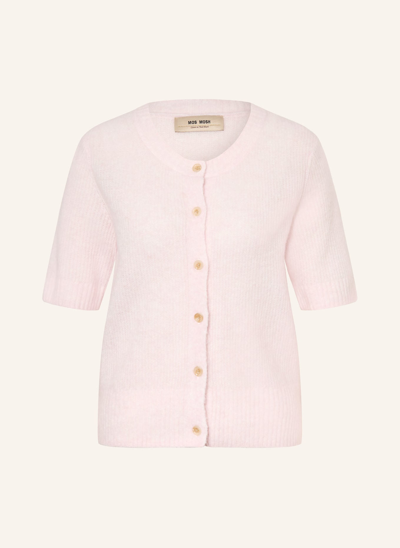 MOS MOSH Svetr MMTHORA s alpakou: SVĚTLE RŮŽOVÁ