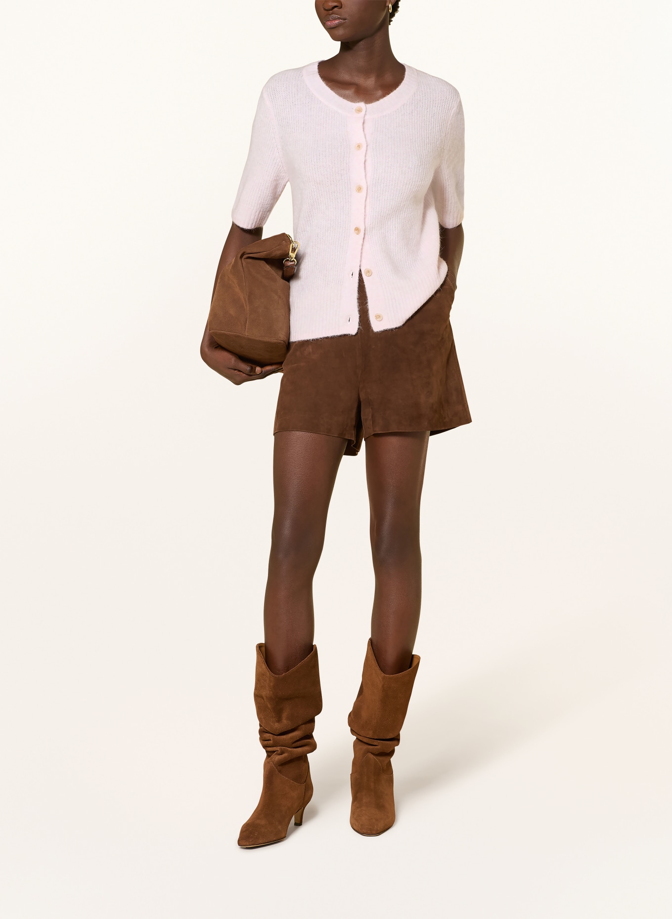 MOS MOSH Svetr MMTHORA s alpakou: SVĚTLE RŮŽOVÁ