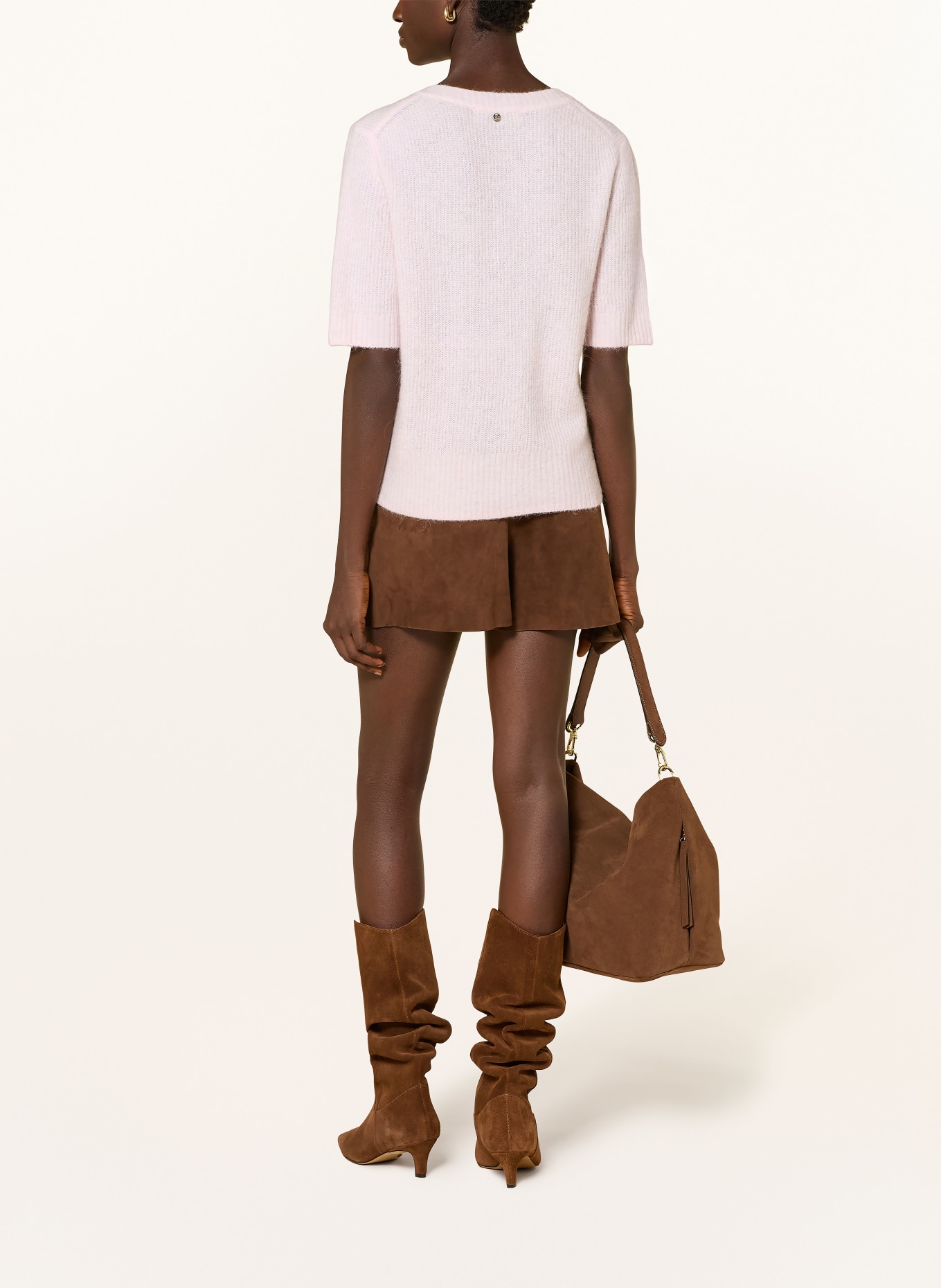 MOS MOSH Svetr MMTHORA s alpakou: SVĚTLE RŮŽOVÁ