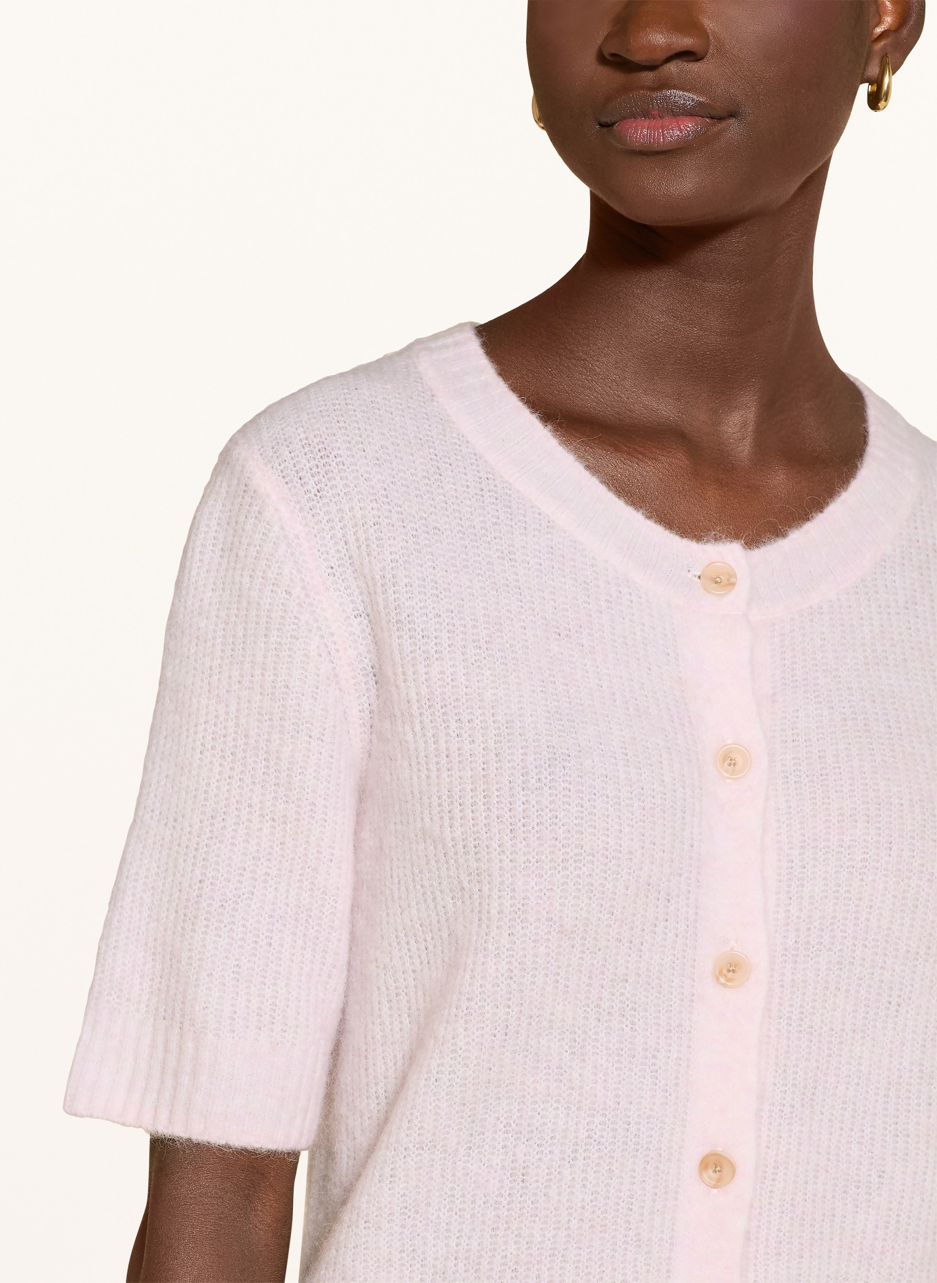 MOS MOSH Svetr MMTHORA s alpakou: SVĚTLE RŮŽOVÁ