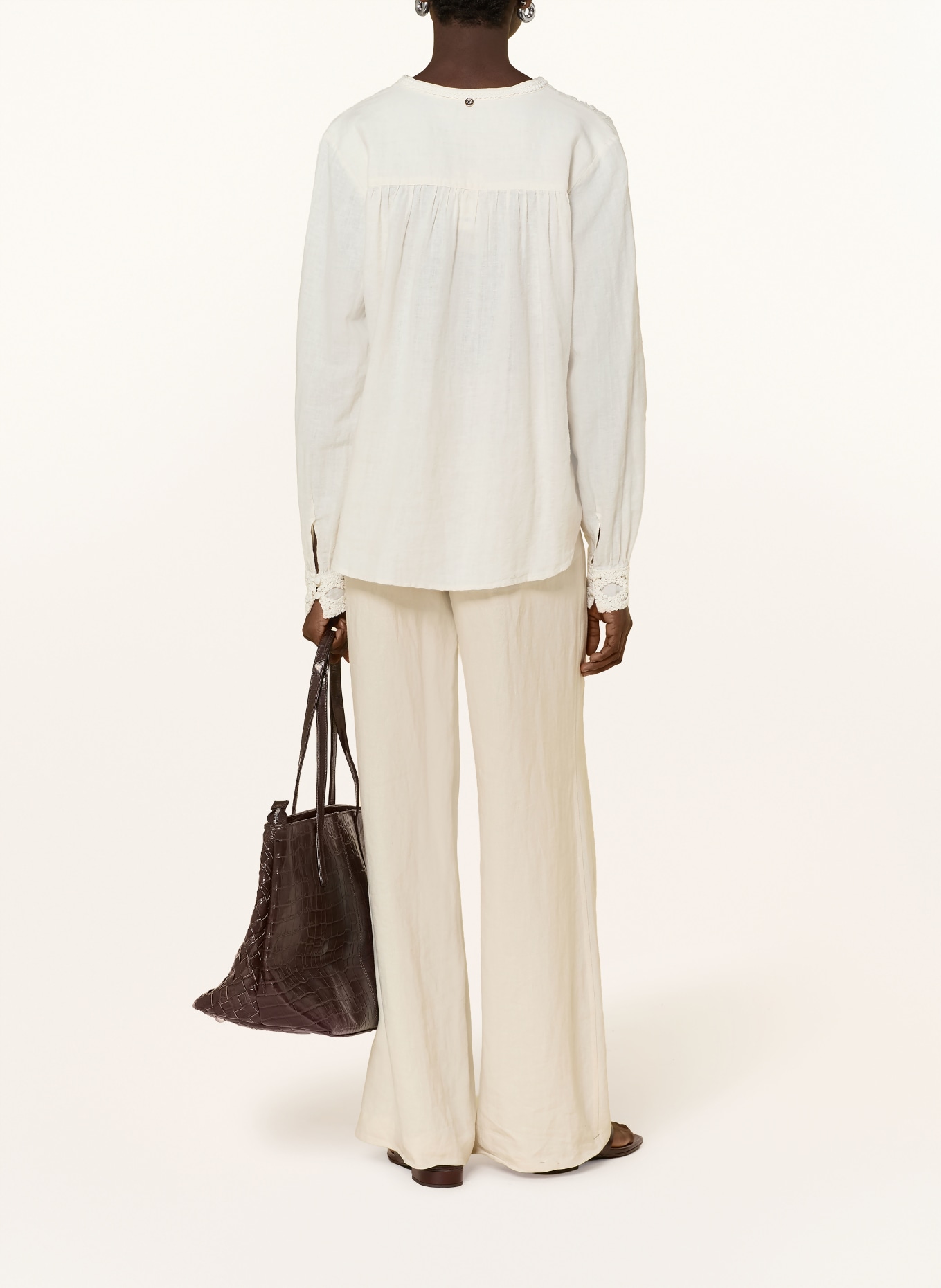 MOS MOSH Blusenshirt MMEVANDA mit Leinen: CREME