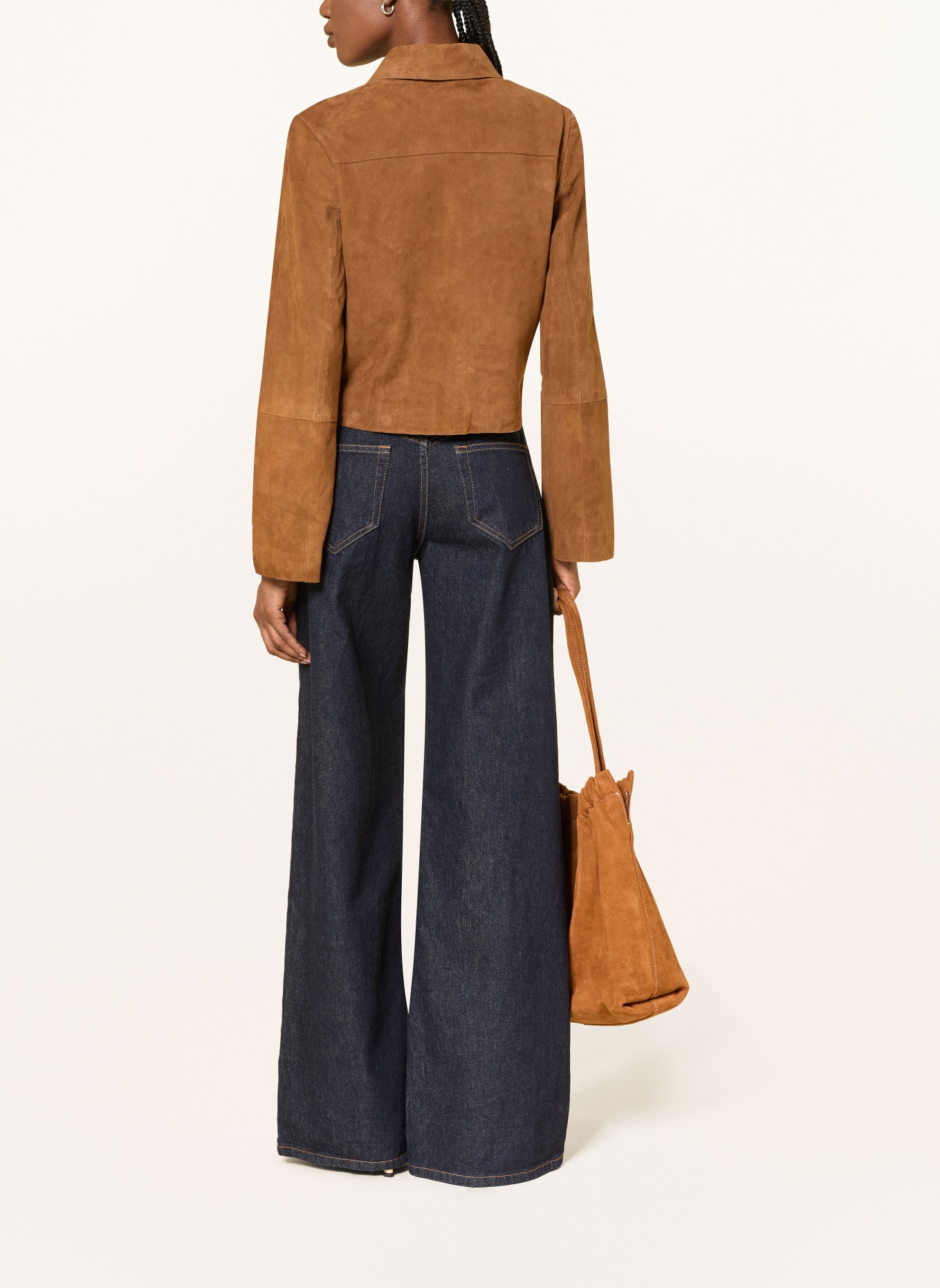 BY MALENE BIRGER Leren jas ANNIE: COGNAC