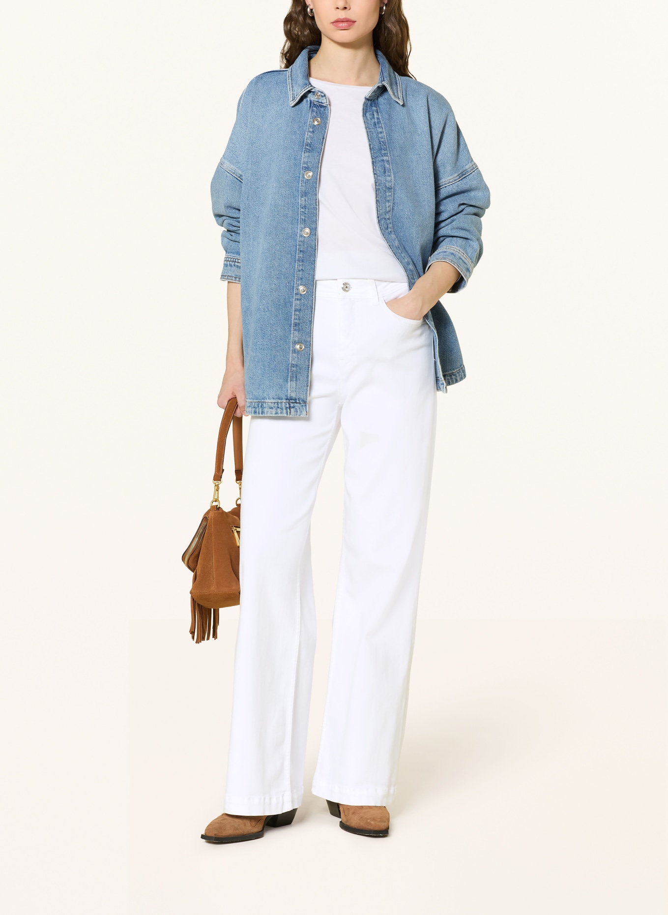 MOS MOSH Wide Leg Jeans MMDARA: 109 bright white