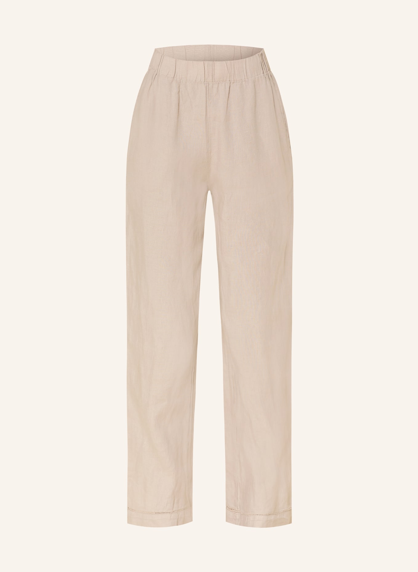 MAERZ MUENCHEN 7/8-length linen pants: BEIGE