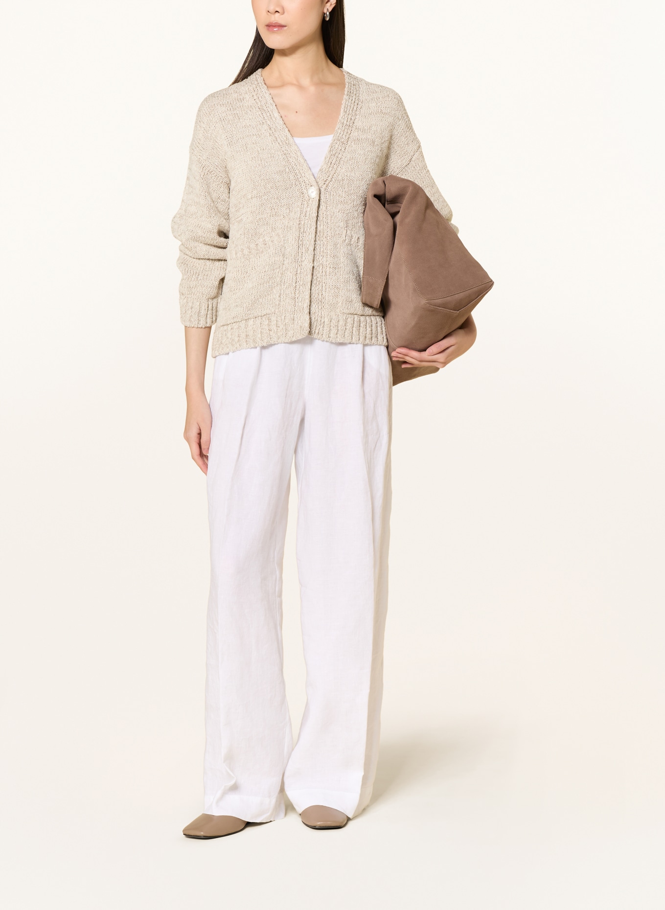 MAERZ MUENCHEN Sweter z lnem: JASNOCZARY