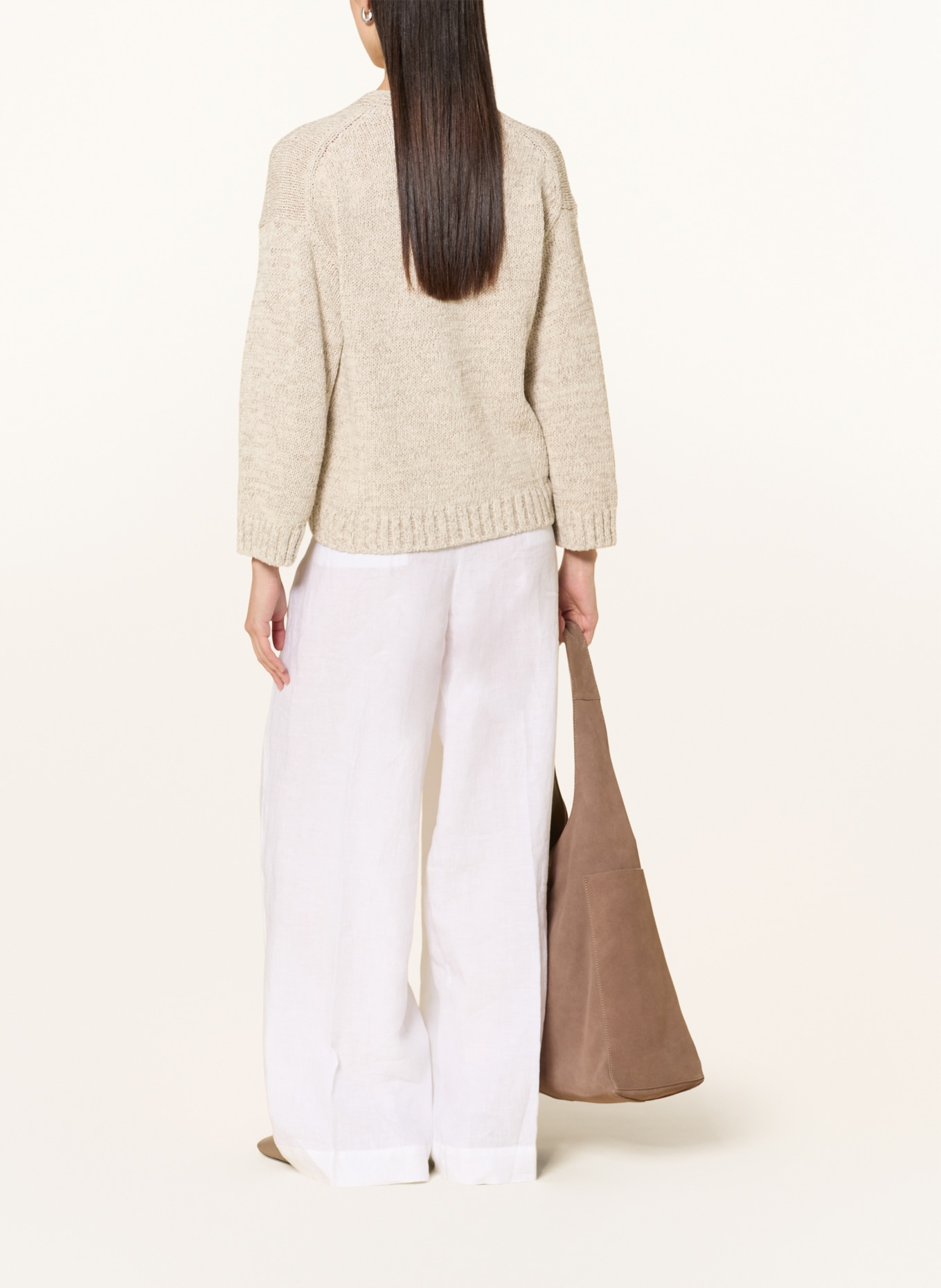 MAERZ MUENCHEN Sweter z lnem: JASNOCZARY