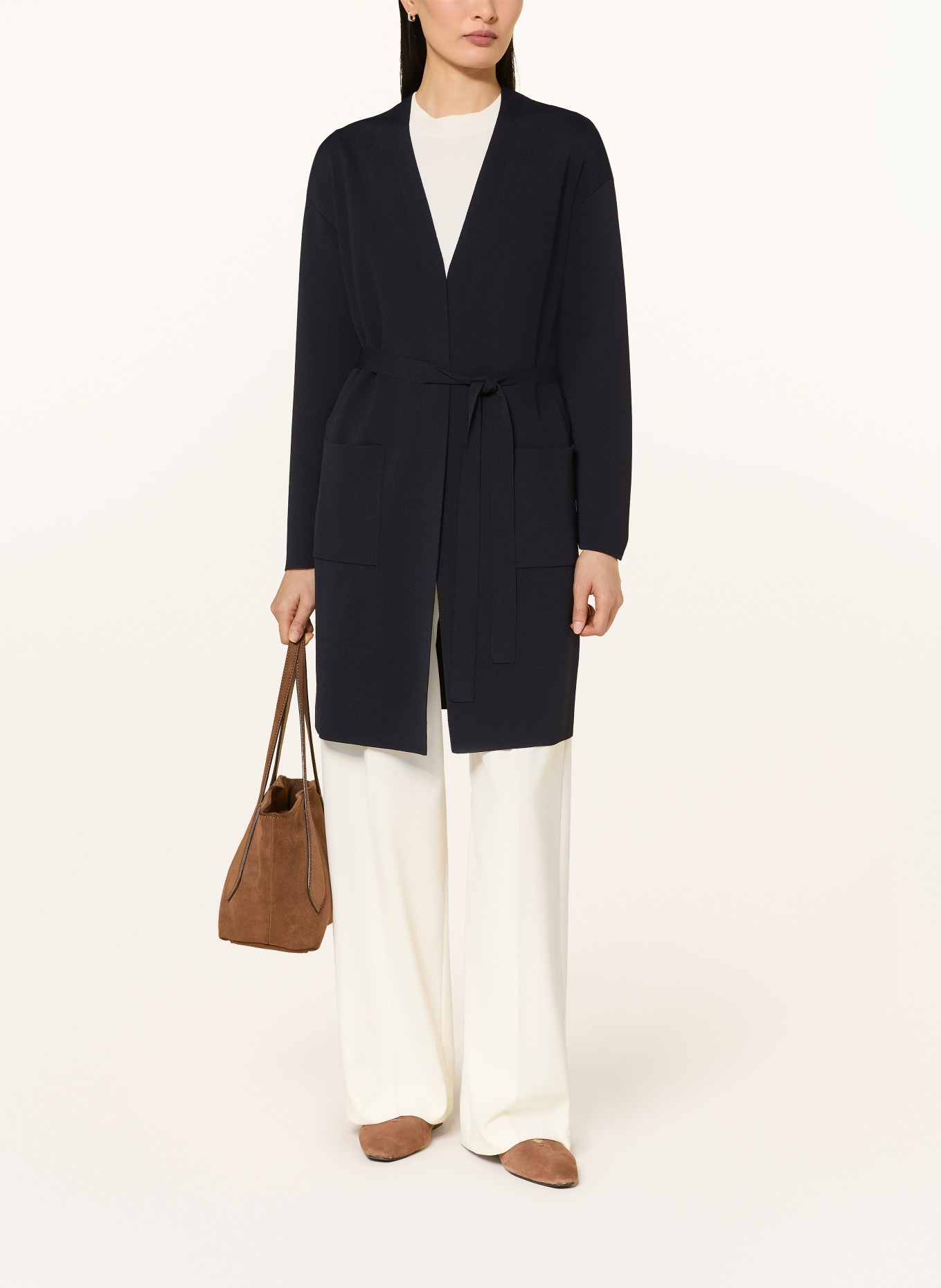 MAERZ MUENCHEN gebreide hoes: DONKERBLAUW