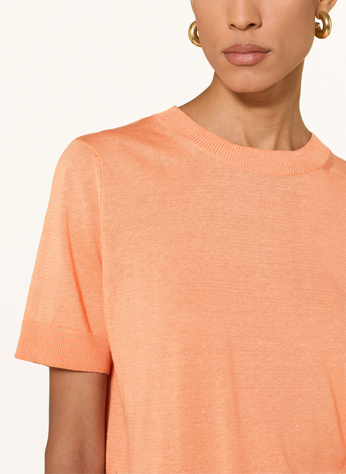 MAERZ MUENCHEN Gebreid shirt met linnen: ZALM