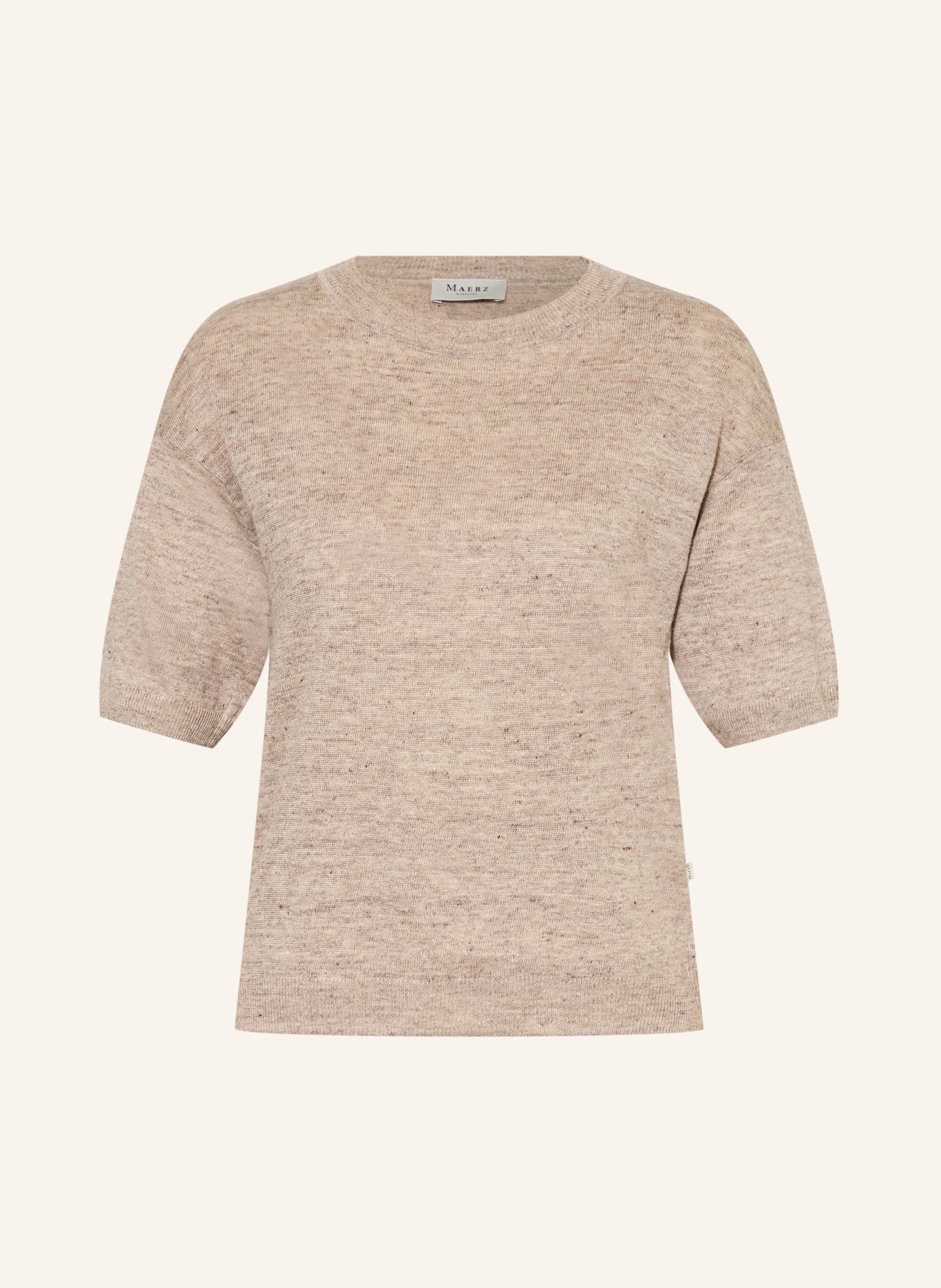 MAERZ MUENCHEN Gebreid shirt van linnen: BEIGE