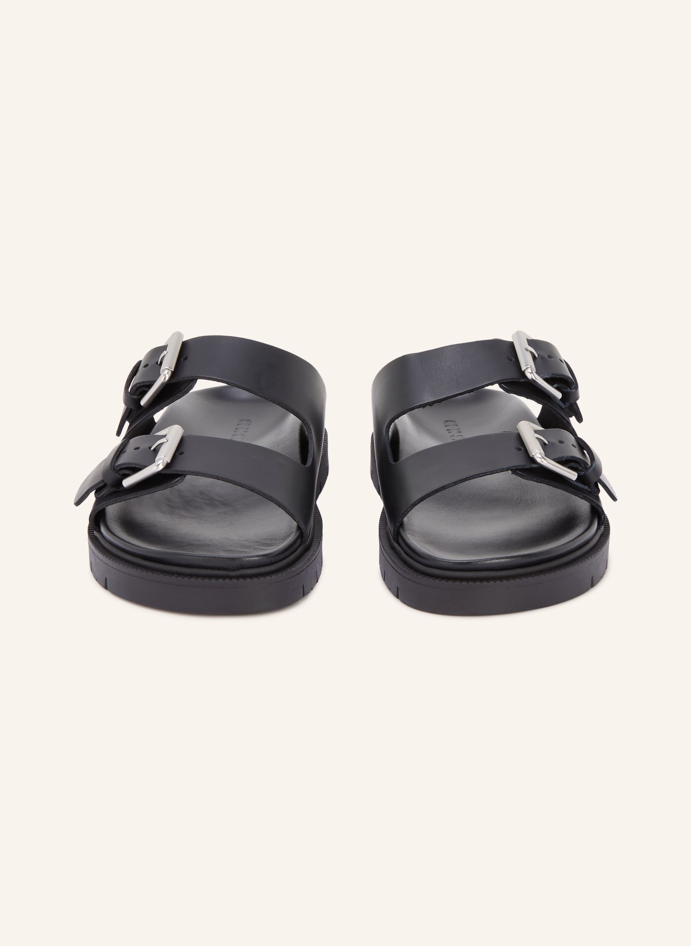 COPENHAGEN STUDIOS Pantoletten CPH701: SCHWARZ / SILBER