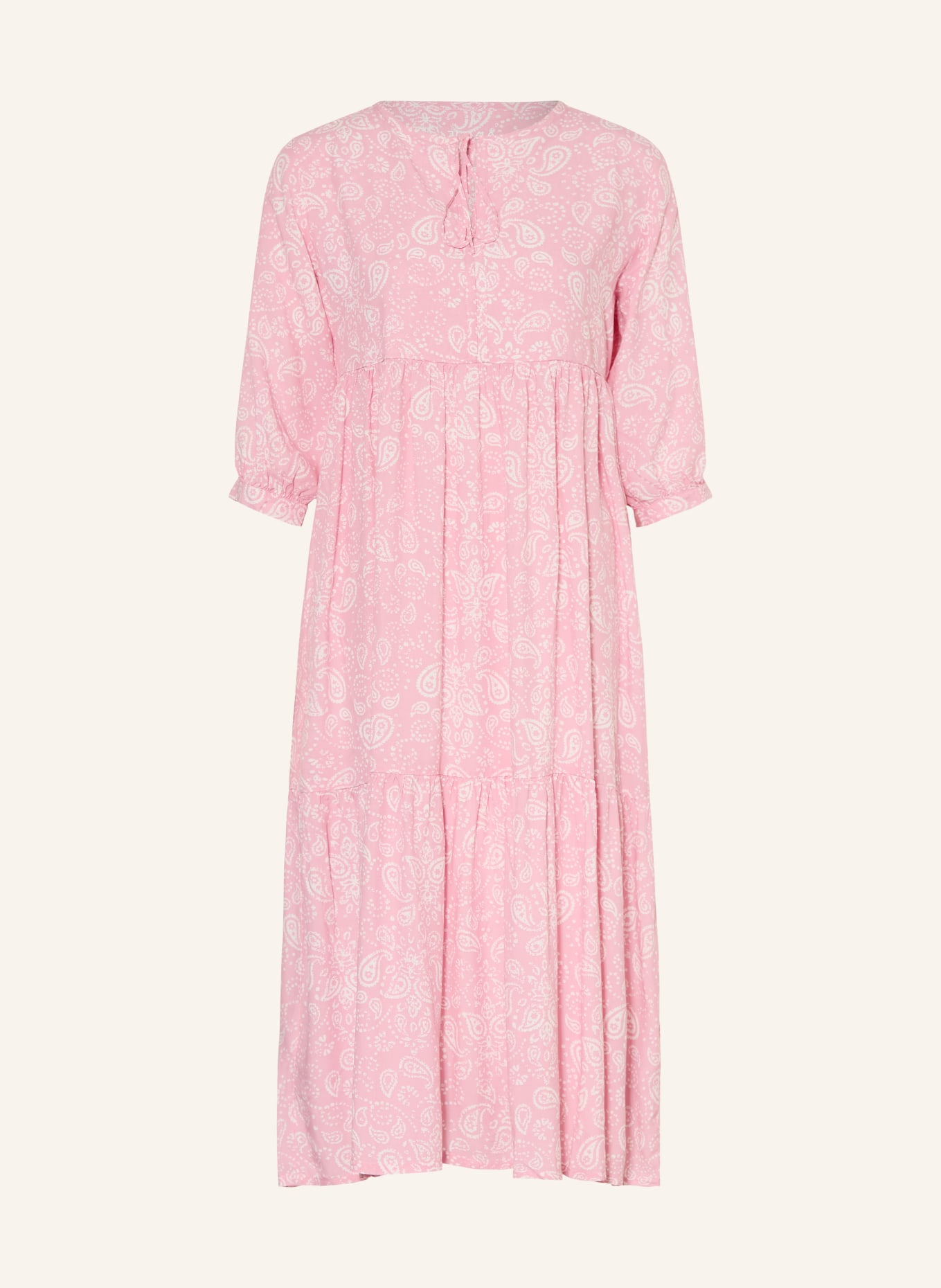 Juvia Sukienka MALOU z rękawami 3/4: RÓŻOWY / BIAŁY