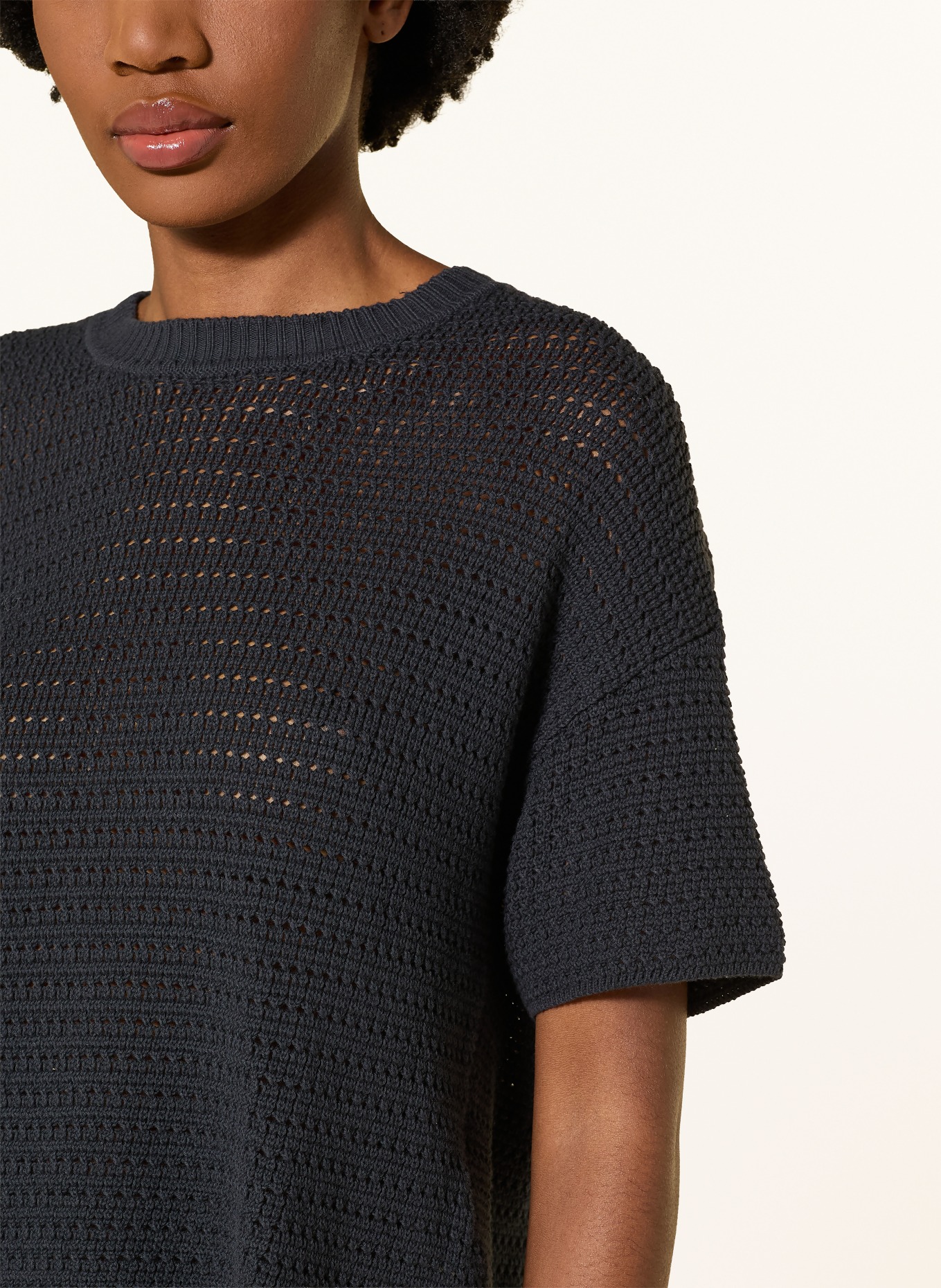 Juvia Strickshirt VINETA: DUNKELBLAU