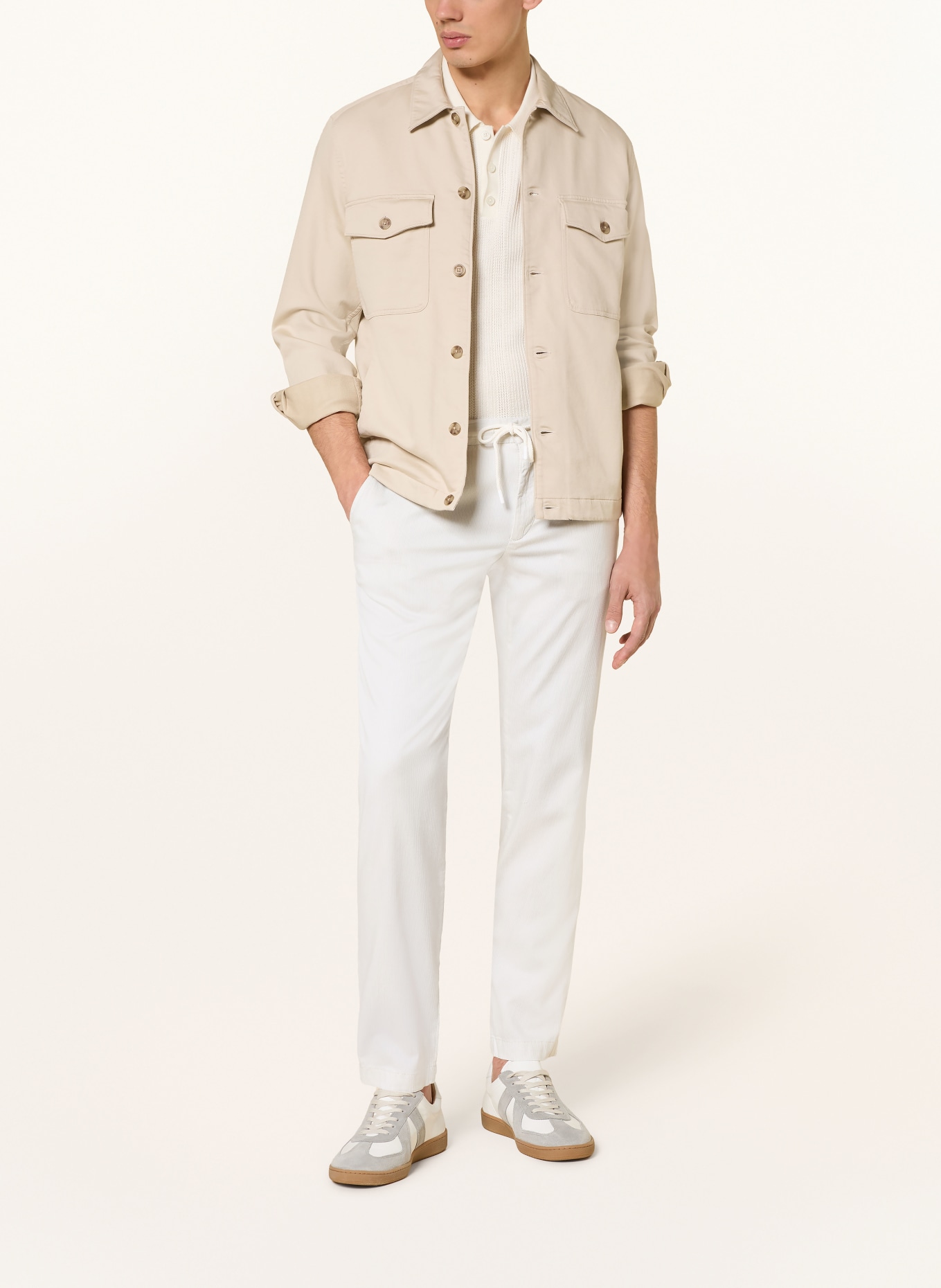 ALBERTO Chino JUMP Slim Fit: CREME / HELLBLAU