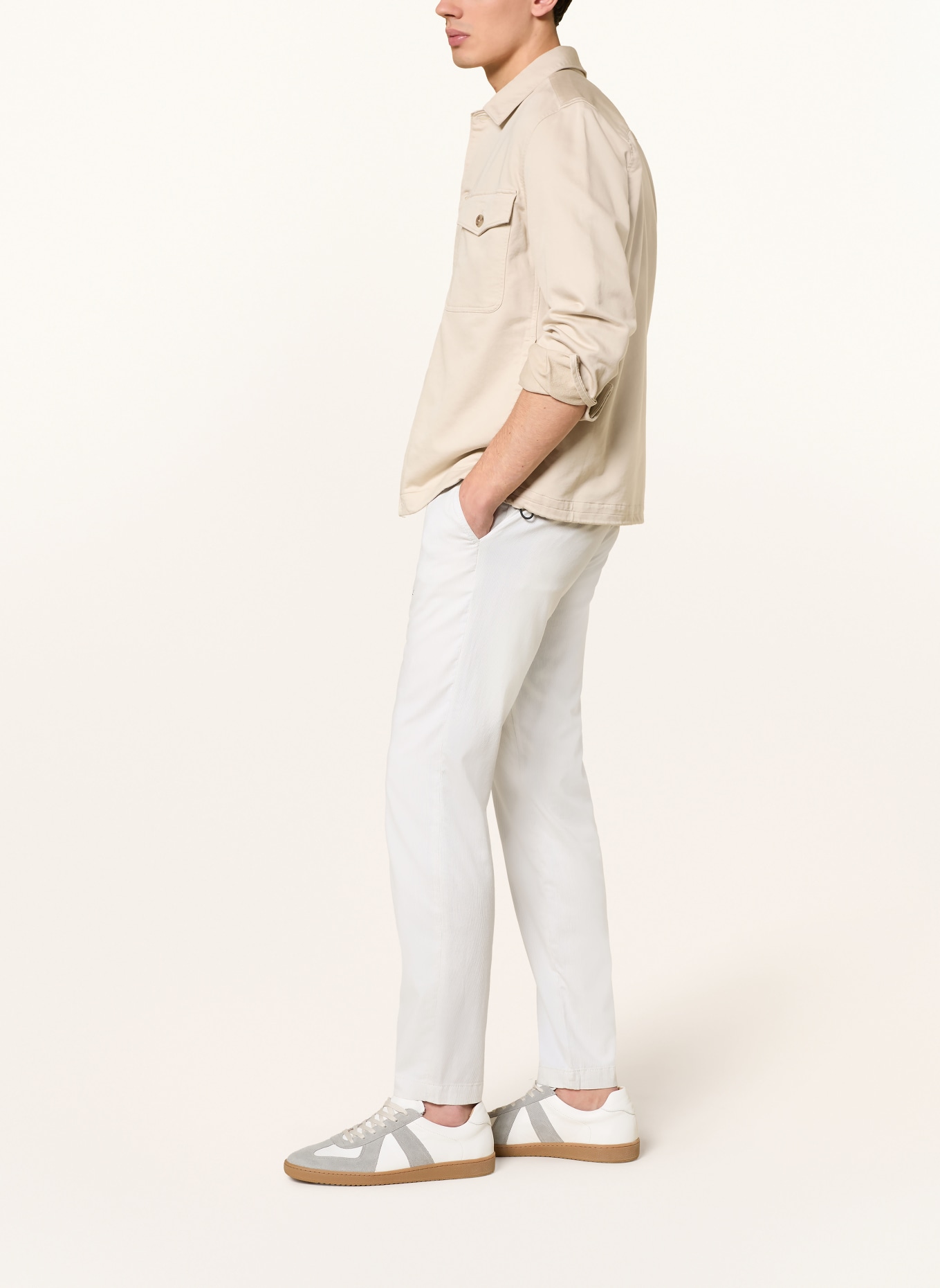 ALBERTO Chino JUMP Slim Fit: CREME / HELLBLAU