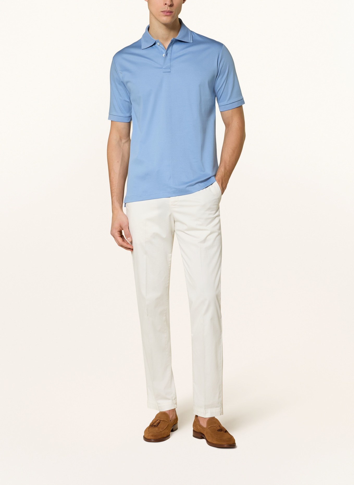 ETON Polo en jersey: BLEU