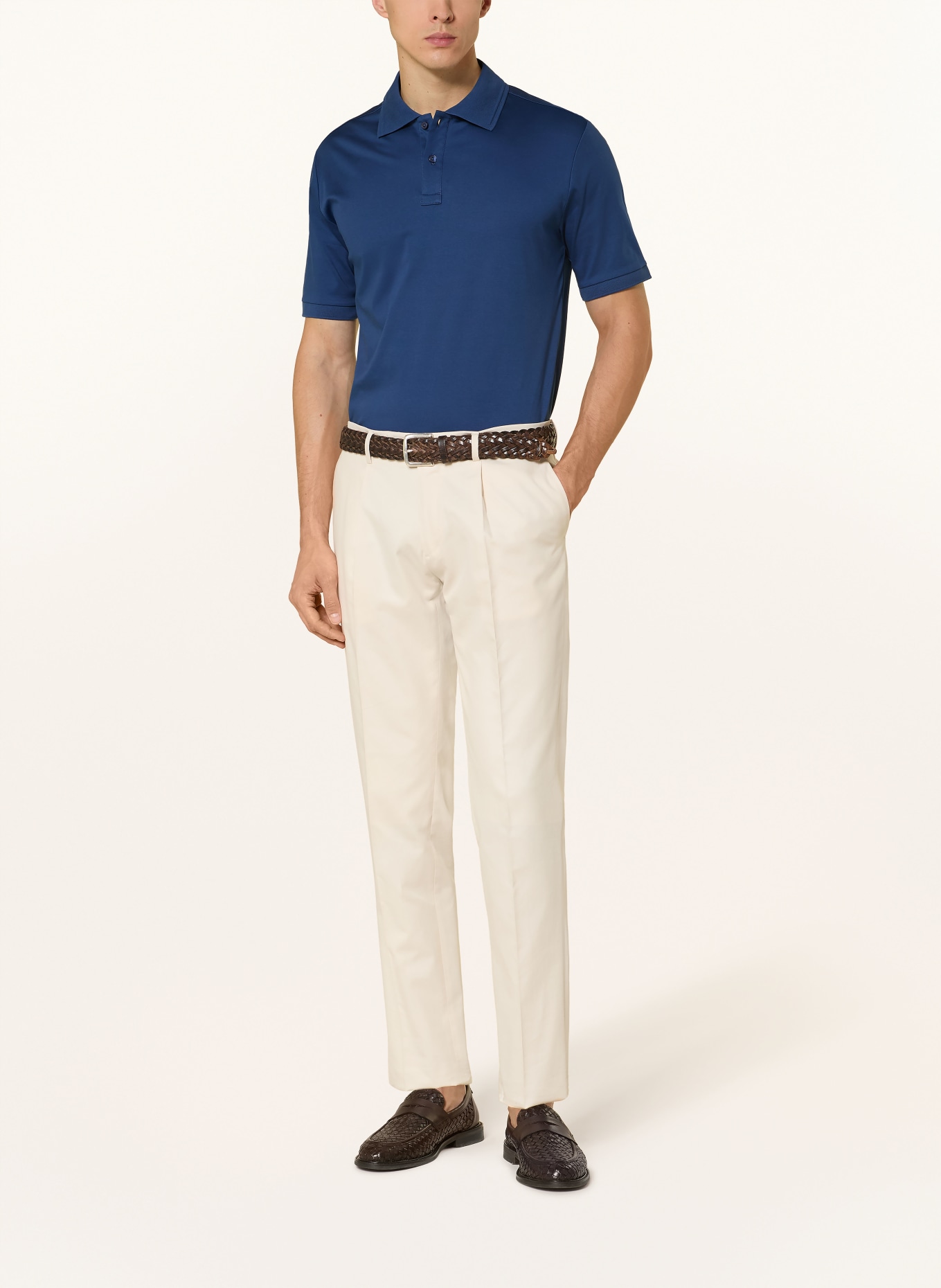 ETON Polo en jersey: BLEU