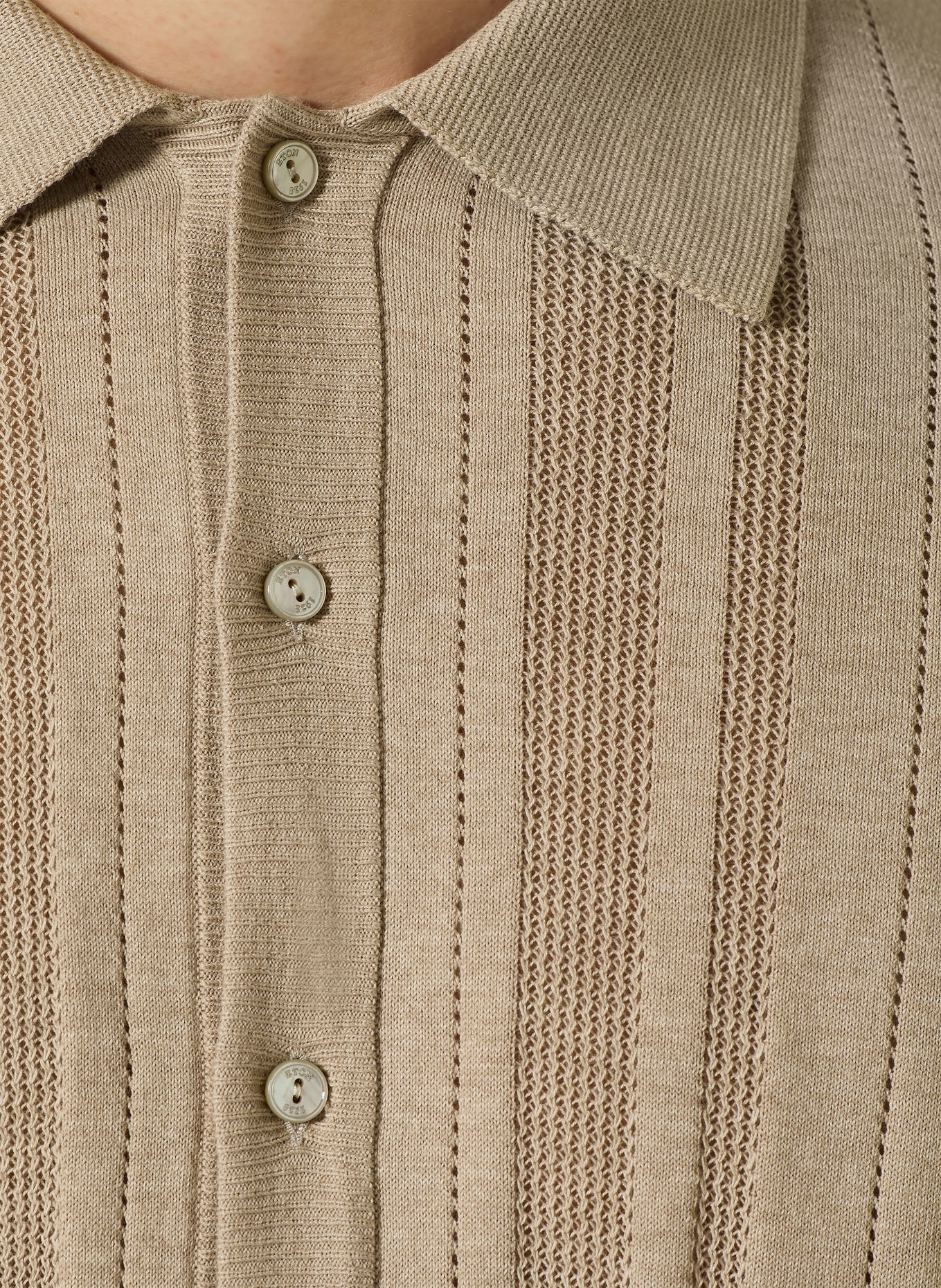 ETON Chemise en maille Slim Fit: CHAMEAU