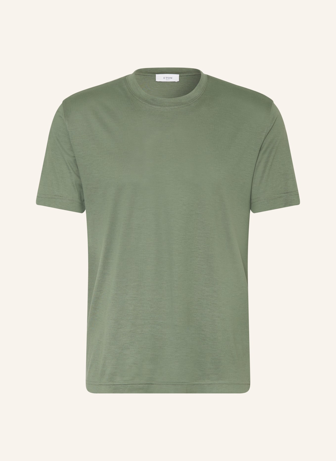 ETON T-shirt avec soie: VERT CLAIR