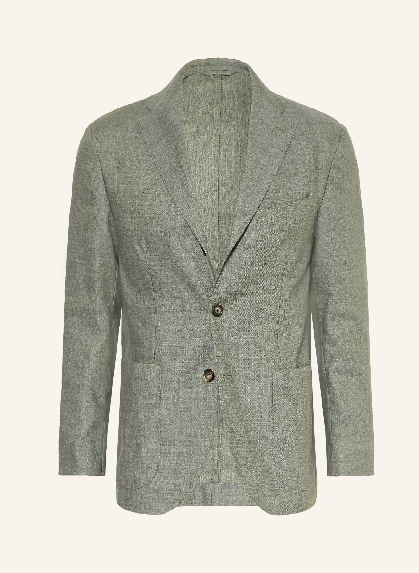 ETON Sakko Regular Fit mit Leinen: GRÜN