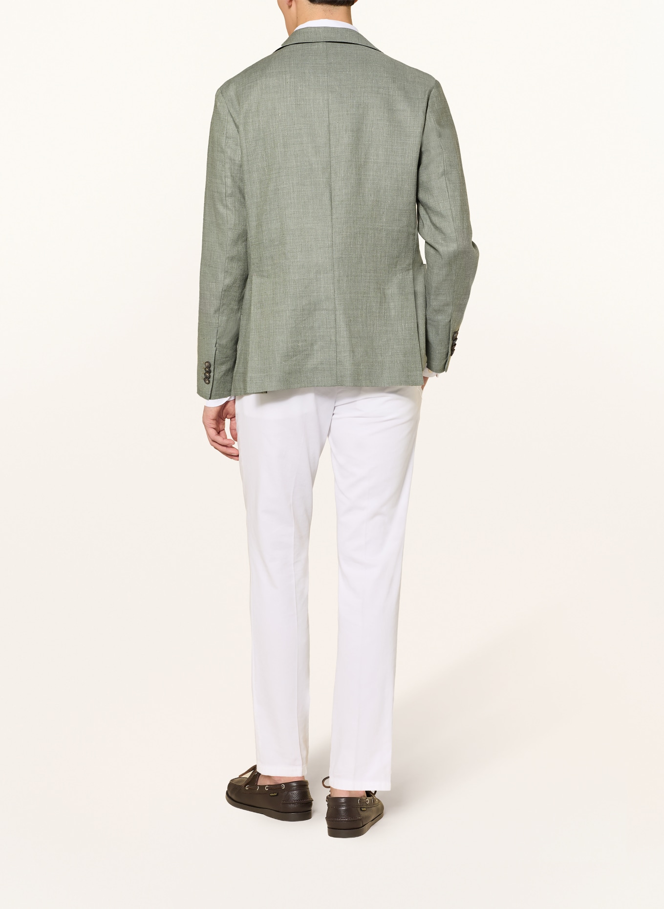 ETON Sakko Regular Fit mit Leinen: GRÜN