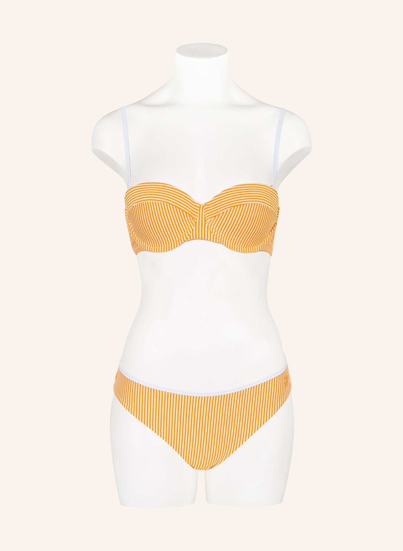 TOMMY HILFIGER Basic bikini bottoms: ORANGE / WHITE