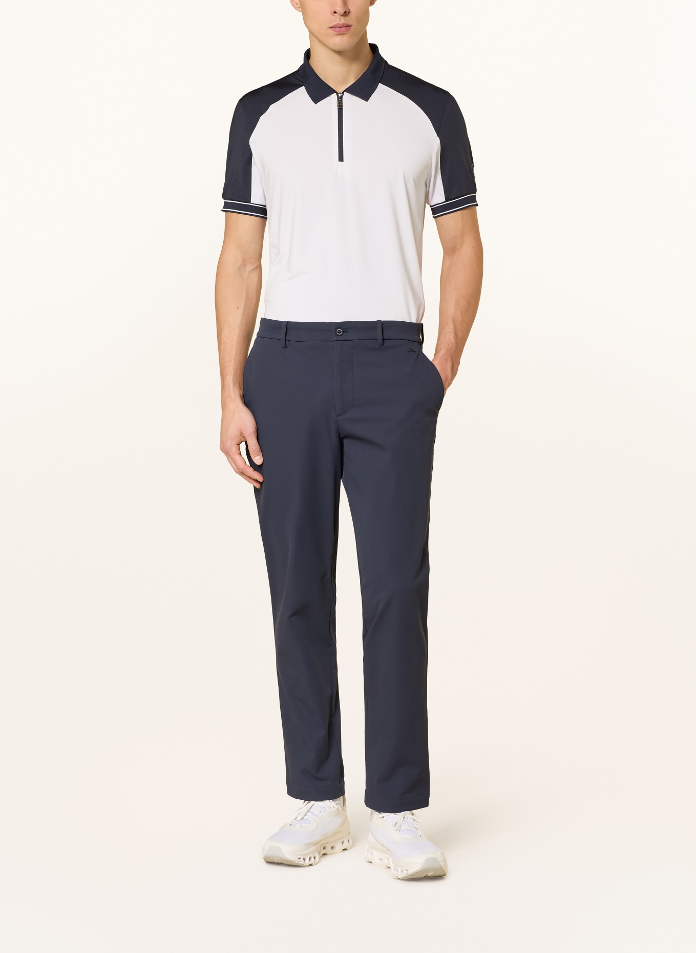 BOGNER Jersey-Poloshirt FABIUS: WEISS / DUNKELBLAU