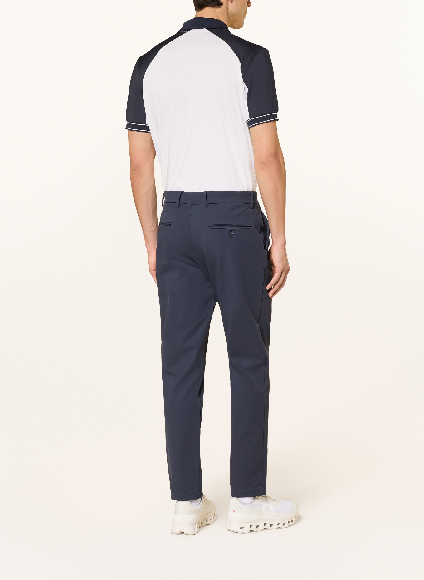 BOGNER Jersey-Poloshirt FABIUS: WEISS / DUNKELBLAU