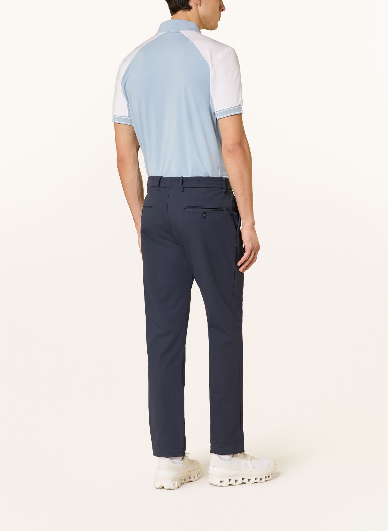 BOGNER Polo en jersey FABIUS: BLEU CLAIR / BLANC