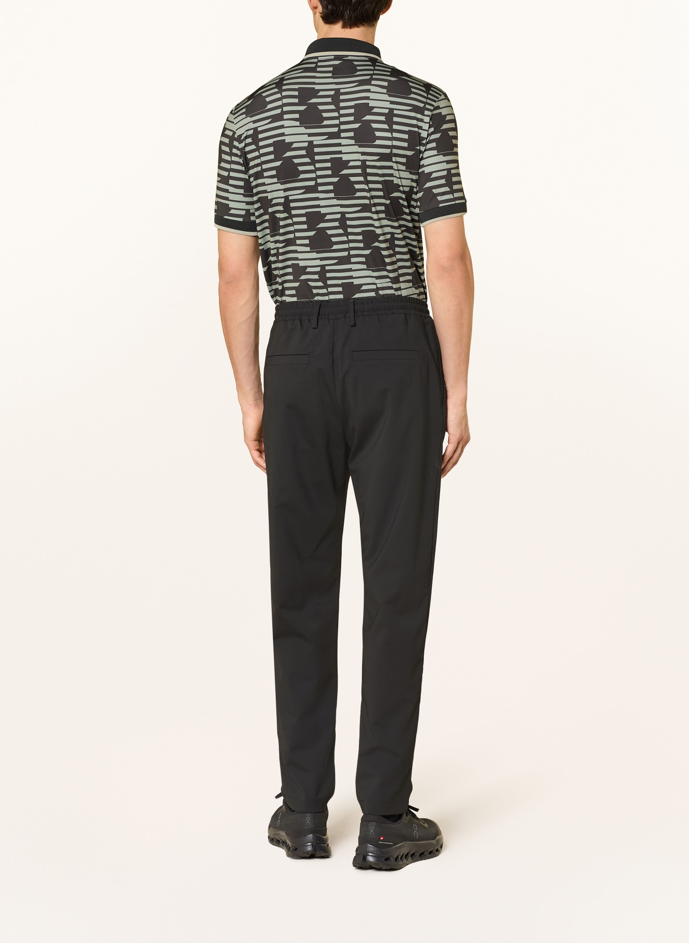 BOGNER Polo en jersey VALENTIN: NOIR / VERT CLAIR