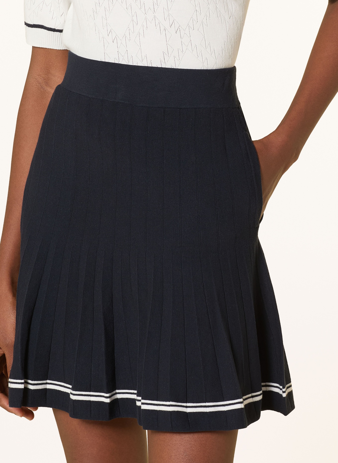 BOGNER Golf-Skort: DUNKELBLAU / WEISS