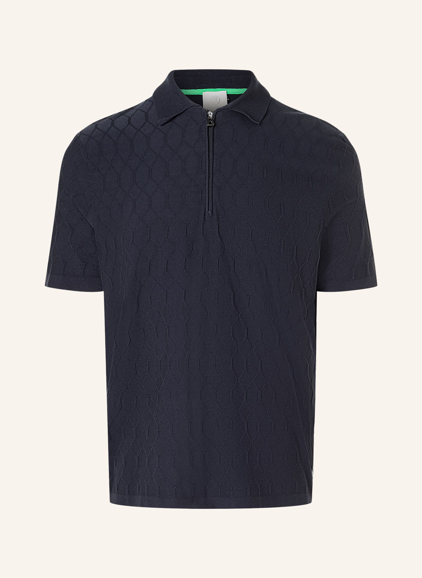 BOGNER Polo en maille MAXIM: BLEU FONCÉ