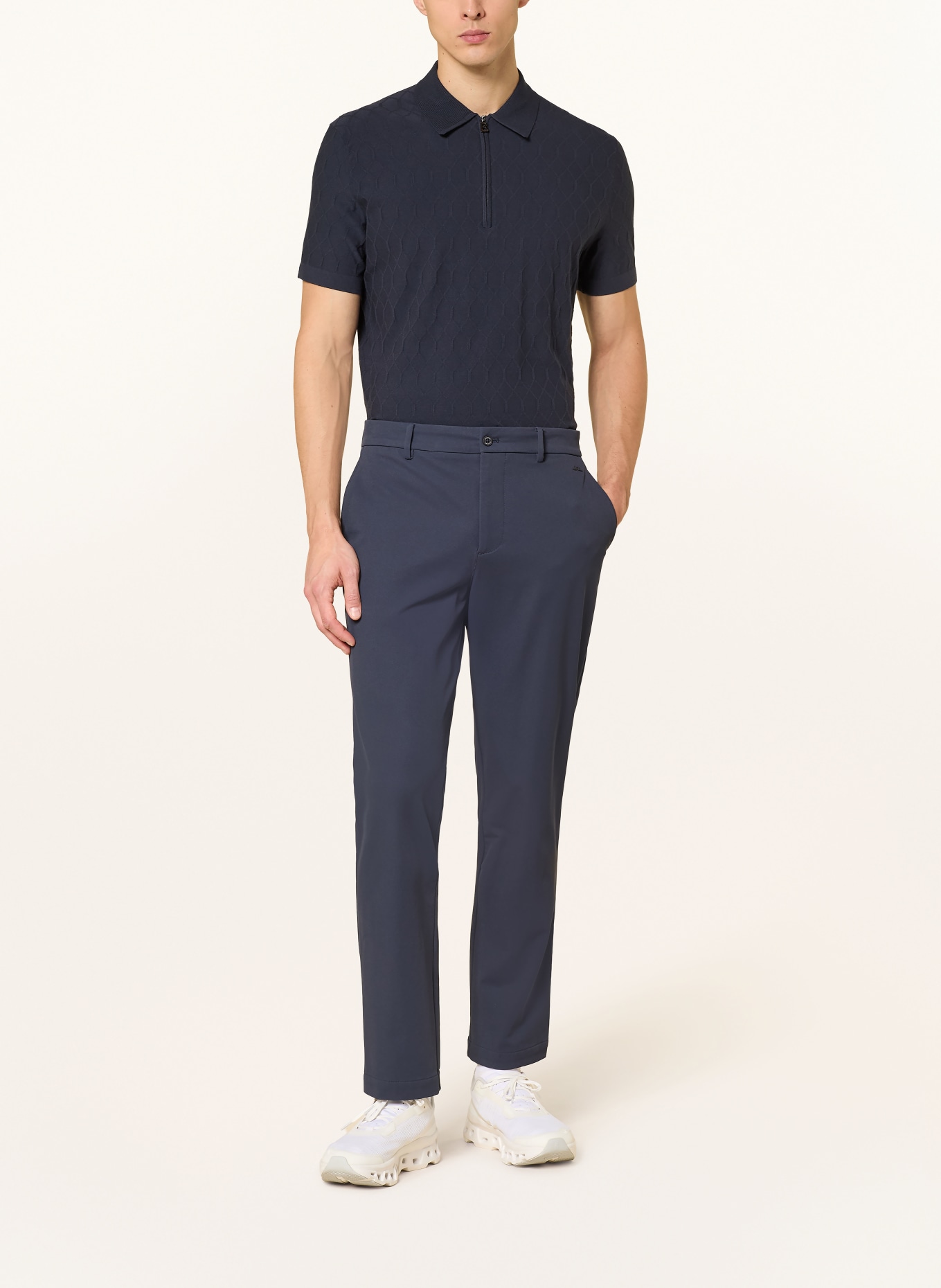 BOGNER Polo en maille MAXIM: BLEU FONCÉ