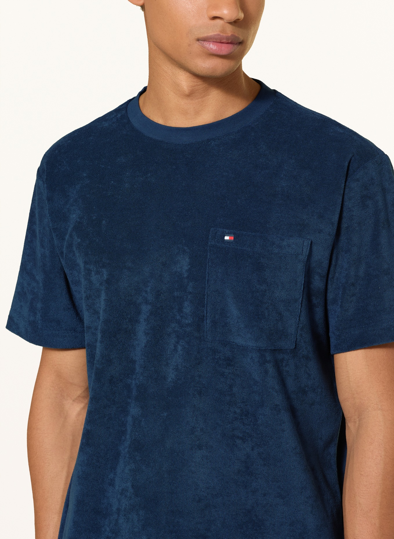 TOMMY HILFIGER Koszulka z frotte: GRANATOWY