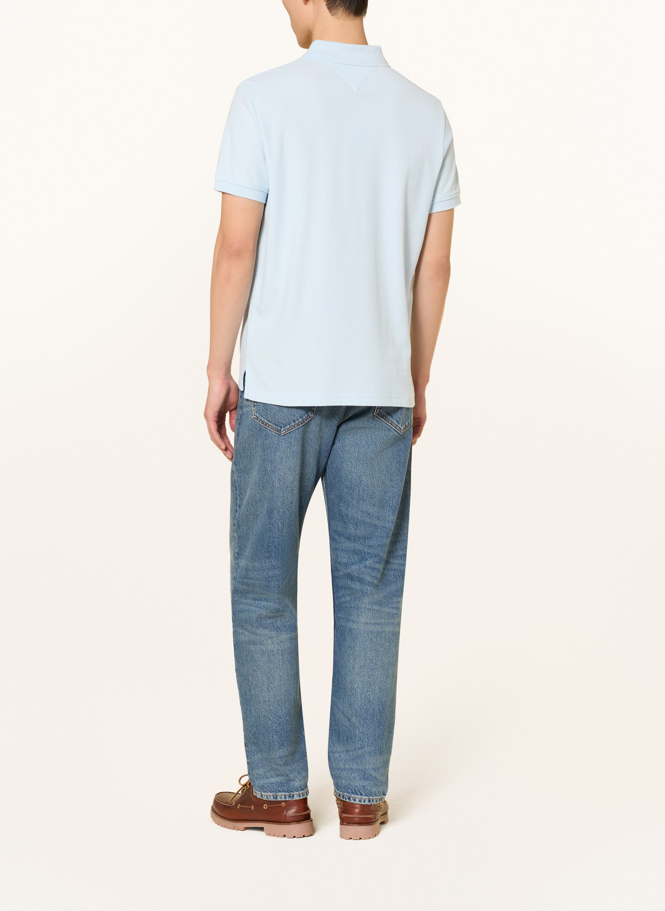 TOMMY HILFIGER Piqué-poloshirt met normale pasvorm: LICHTBLAUW