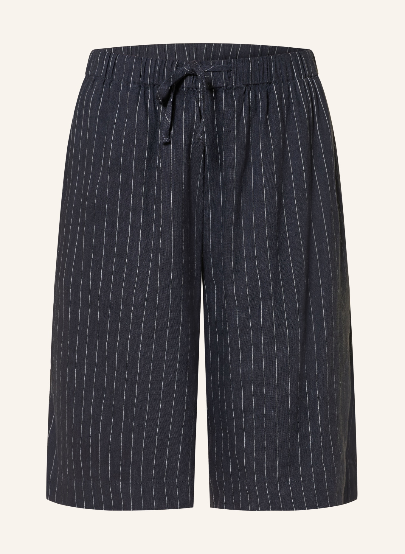 Juvia Shorts INKA mit Leinen: DUNKELBLAU / WEISS