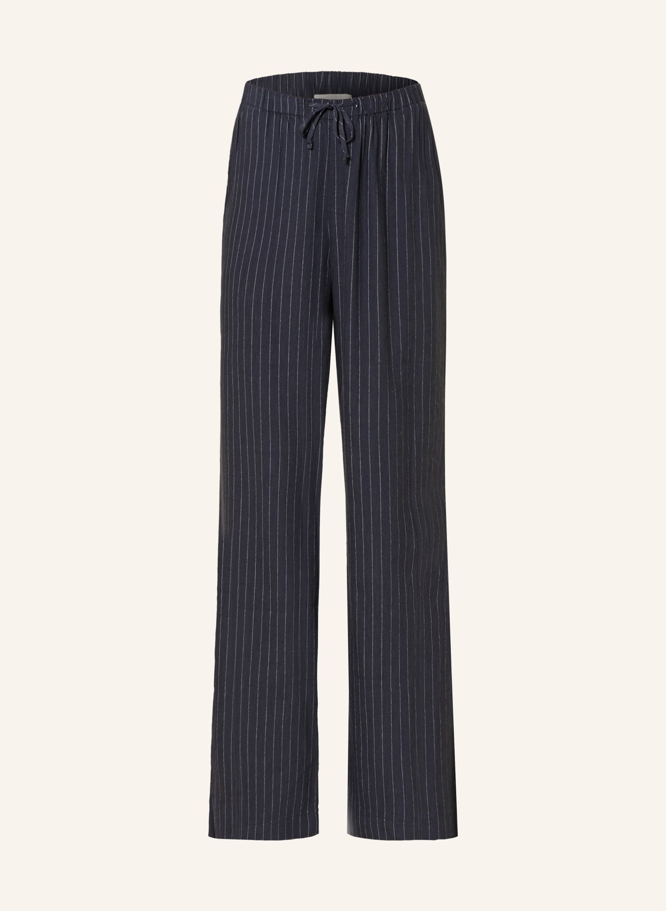 Juvia Marlenehose mit Leinen: DUNKELBLAU / GRAU