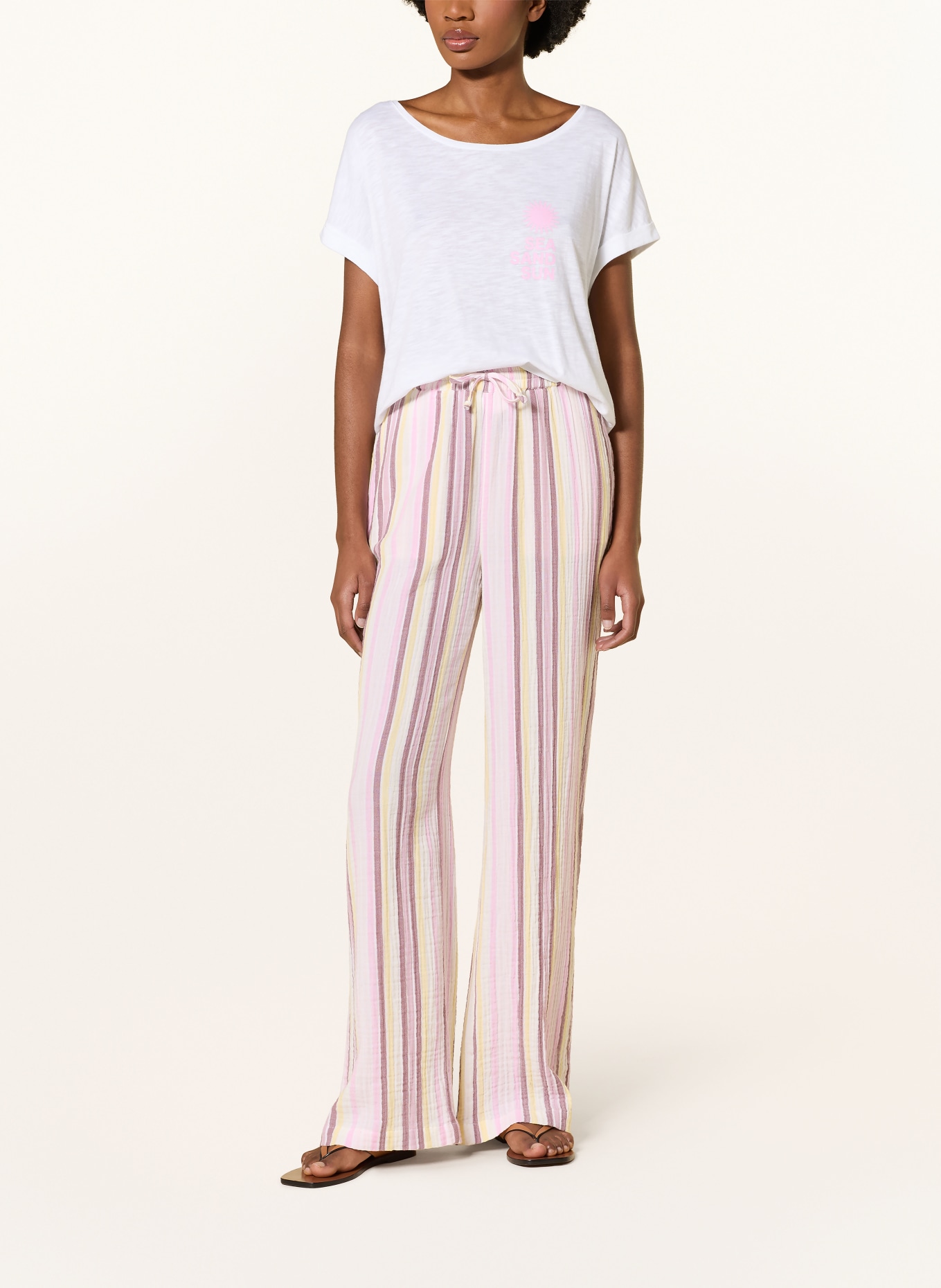 Juvia Marlenehose MARLEN: PINK / BRAUN / GELB