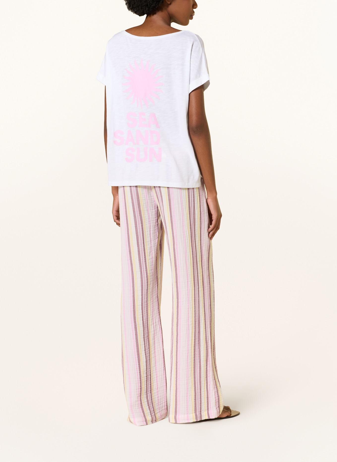 Juvia Marlenehose MARLEN: PINK / BRAUN / GELB