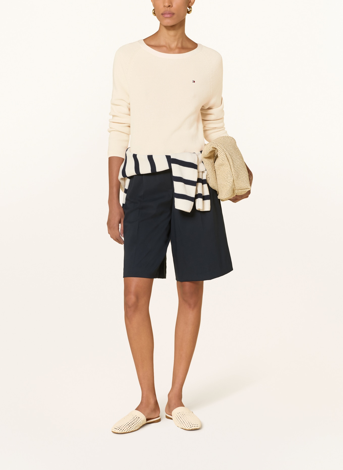 TOMMY HILFIGER Strickpullover: BEIGE