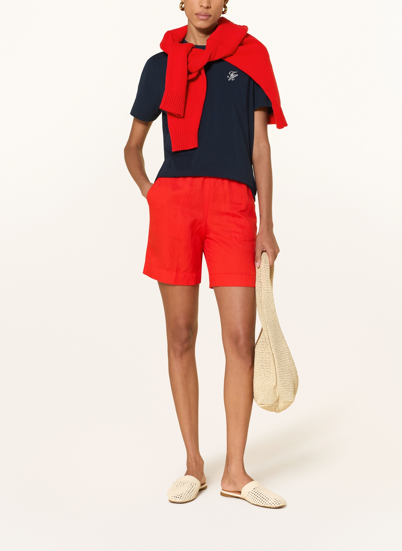 TOMMY HILFIGER T-shirt: DONKERBLAUW