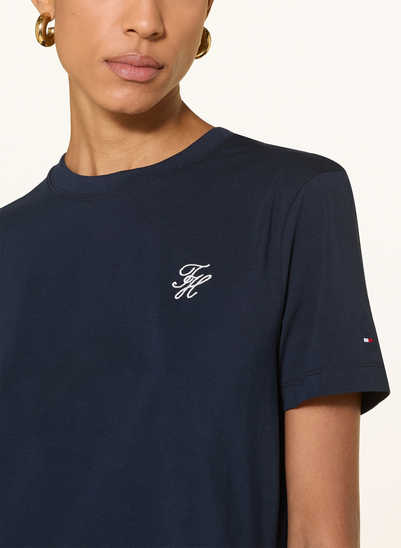 TOMMY HILFIGER T-shirt: DONKERBLAUW