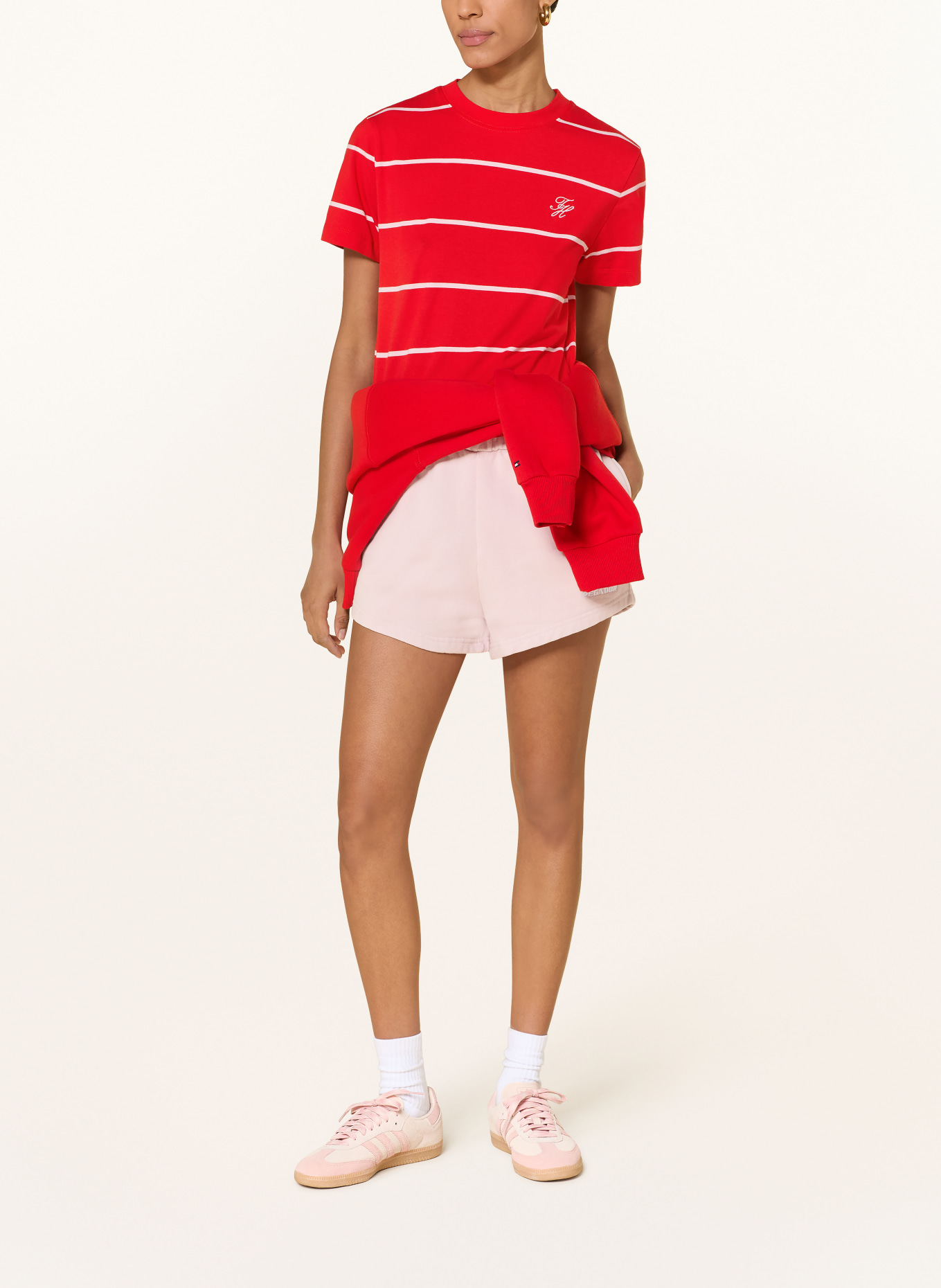 TOMMY HILFIGER T-shirt: ROOD / ROSE CLAIR