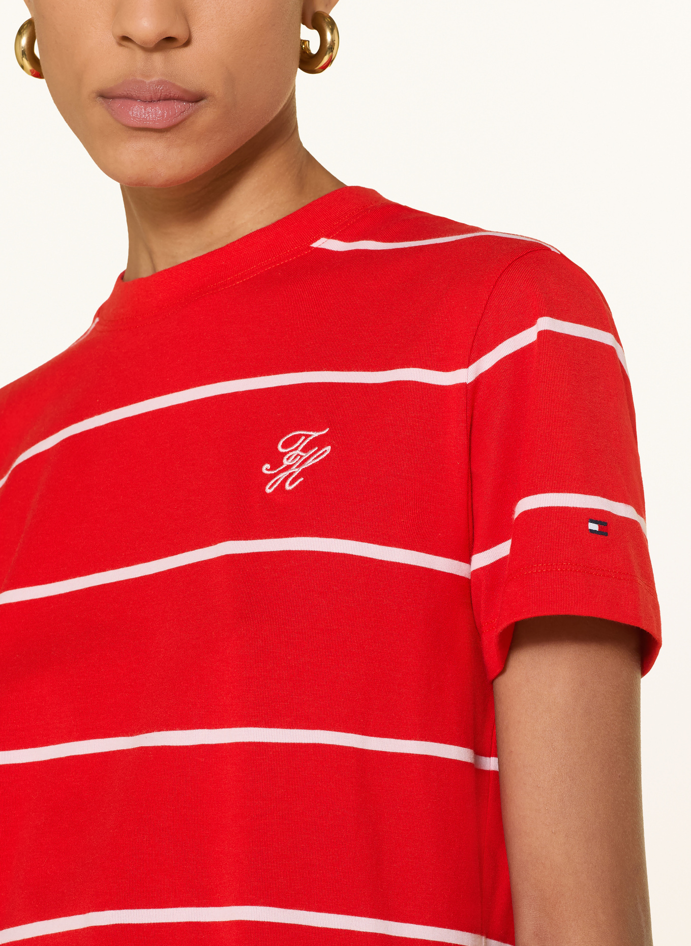 TOMMY HILFIGER T-shirt: ROOD / ROSE CLAIR