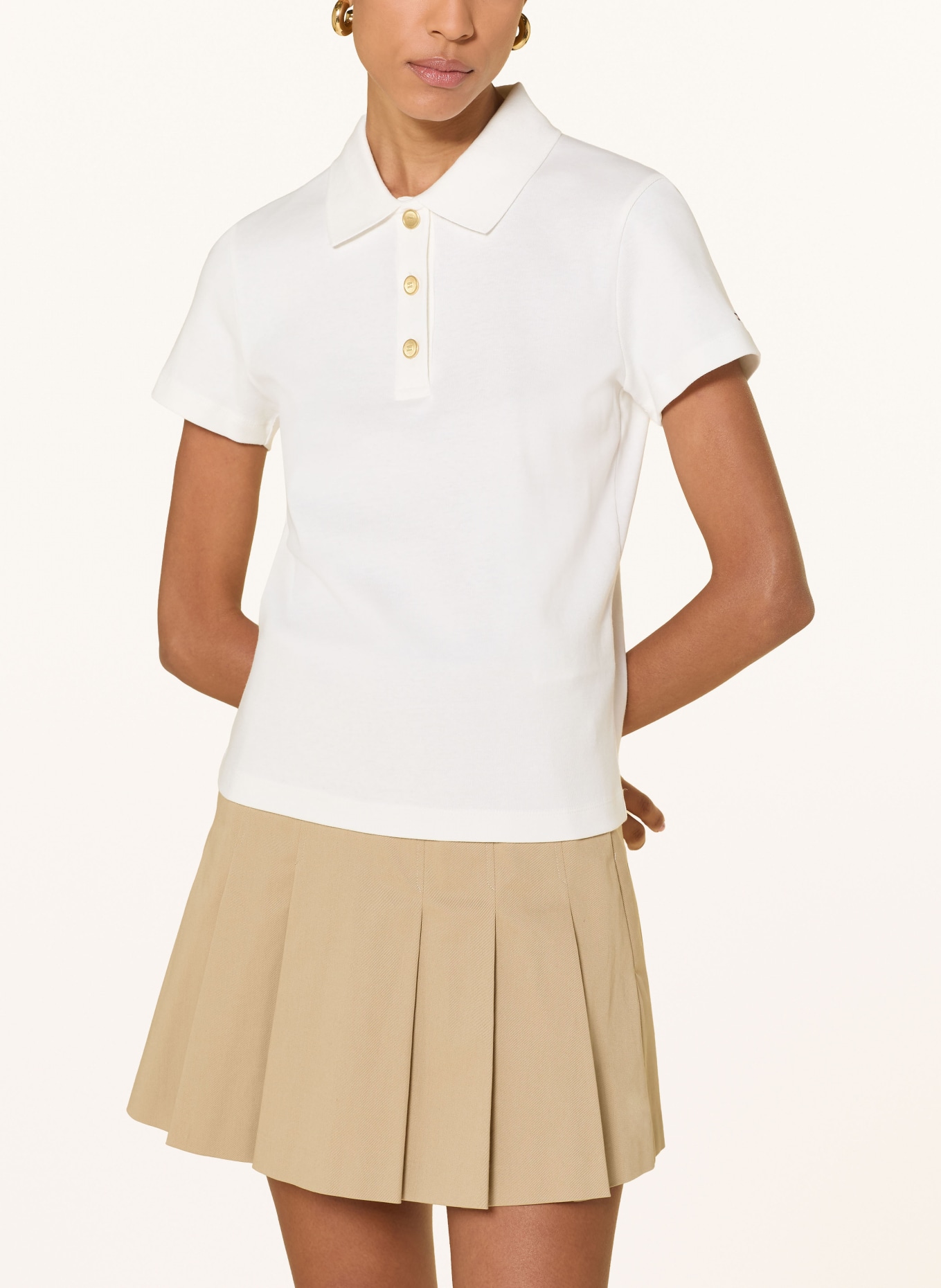 TOMMY HILFIGER Jersey-poloshirt: CRÈME