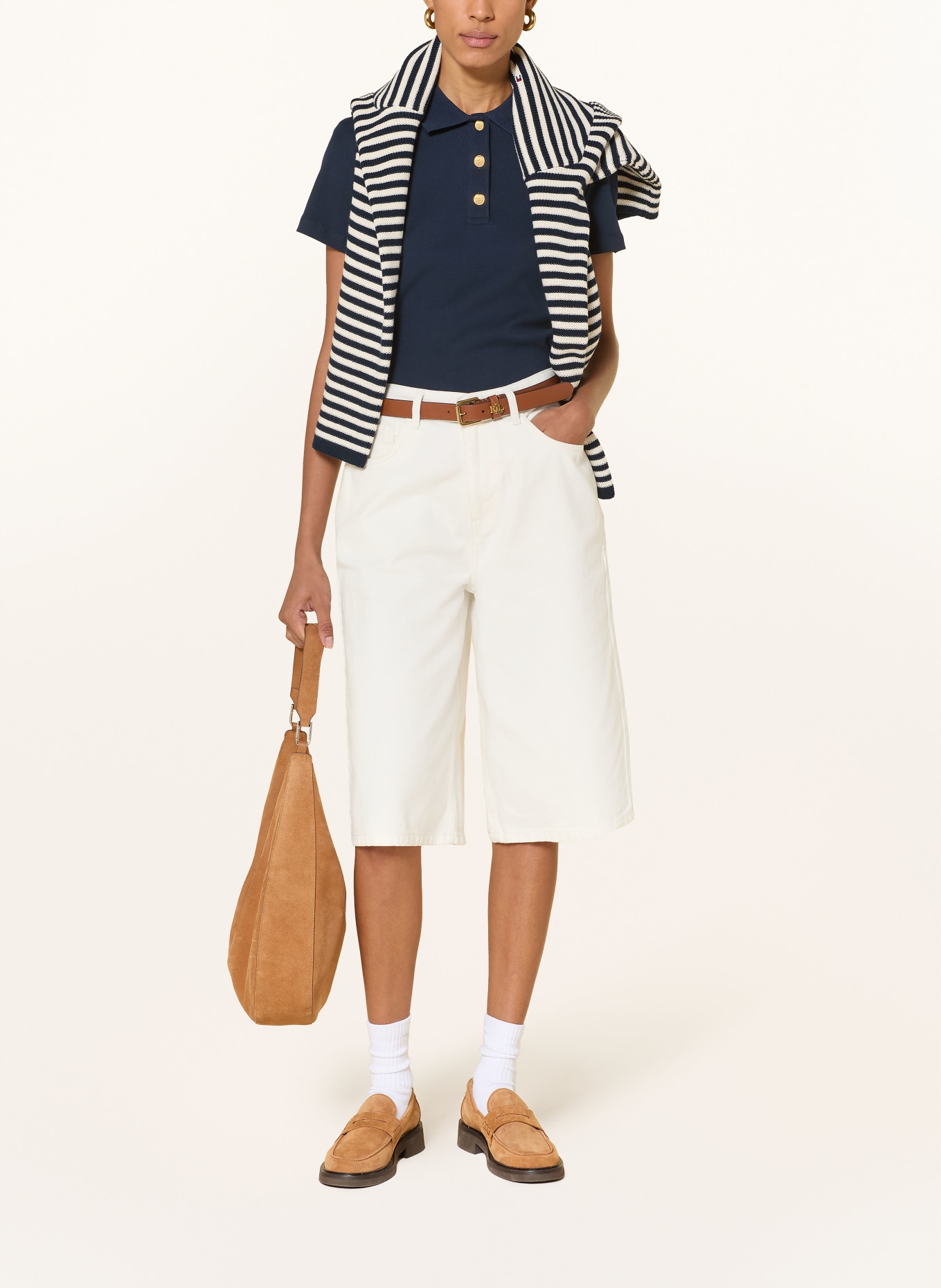 TOMMY HILFIGER Jersey-poloshirt: DONKERBLAUW