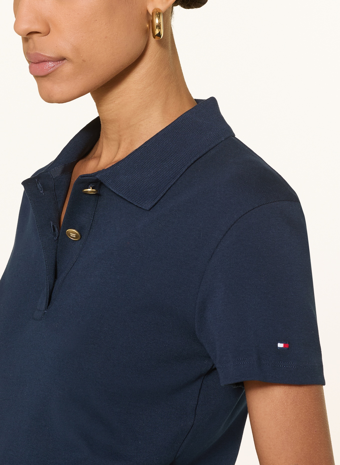 TOMMY HILFIGER Jersey-poloshirt: DONKERBLAUW