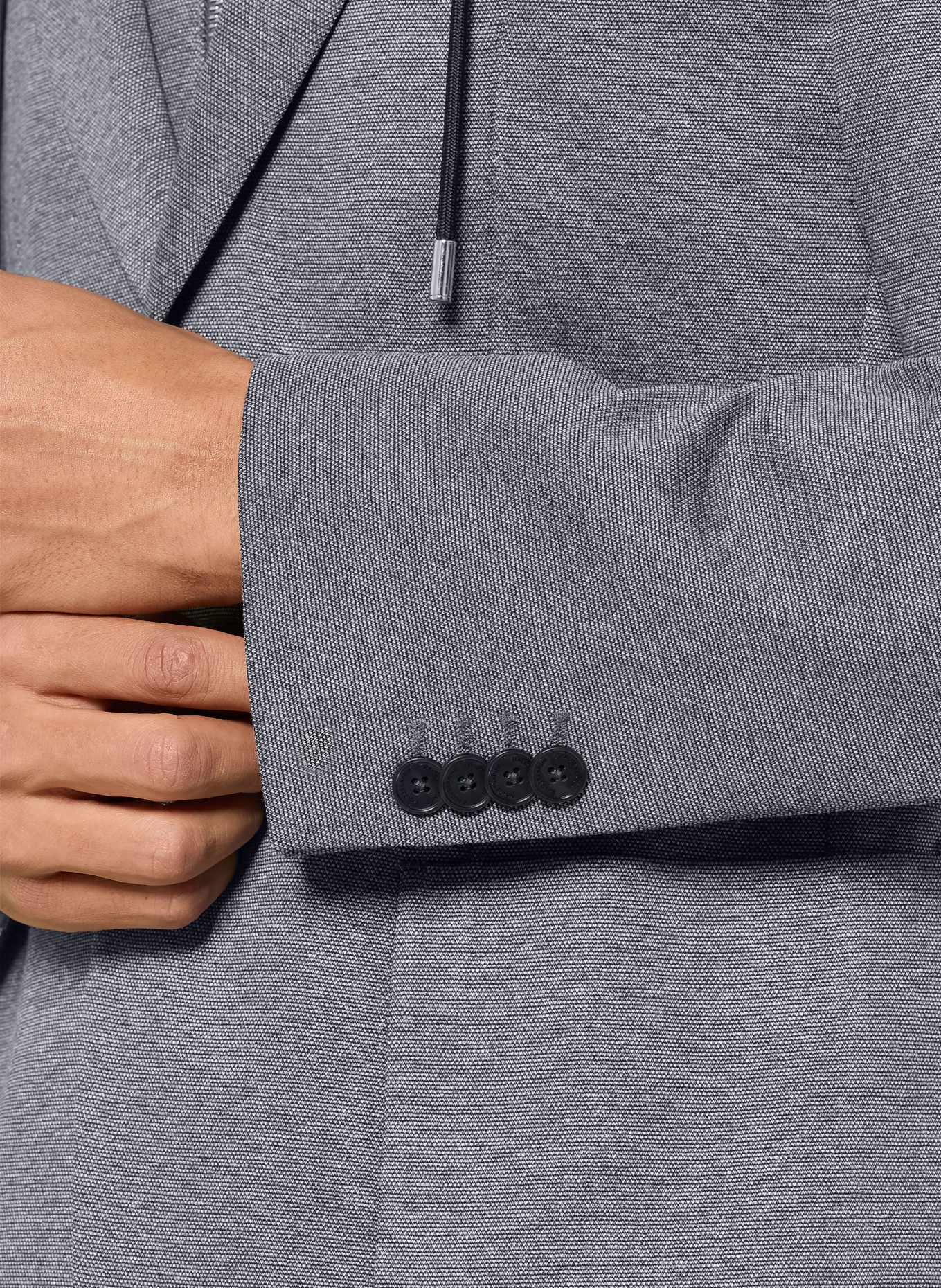 BALDESSARINI Extra Slim Fit Blazer with Removable Collar: 6300 NIGHT SKY