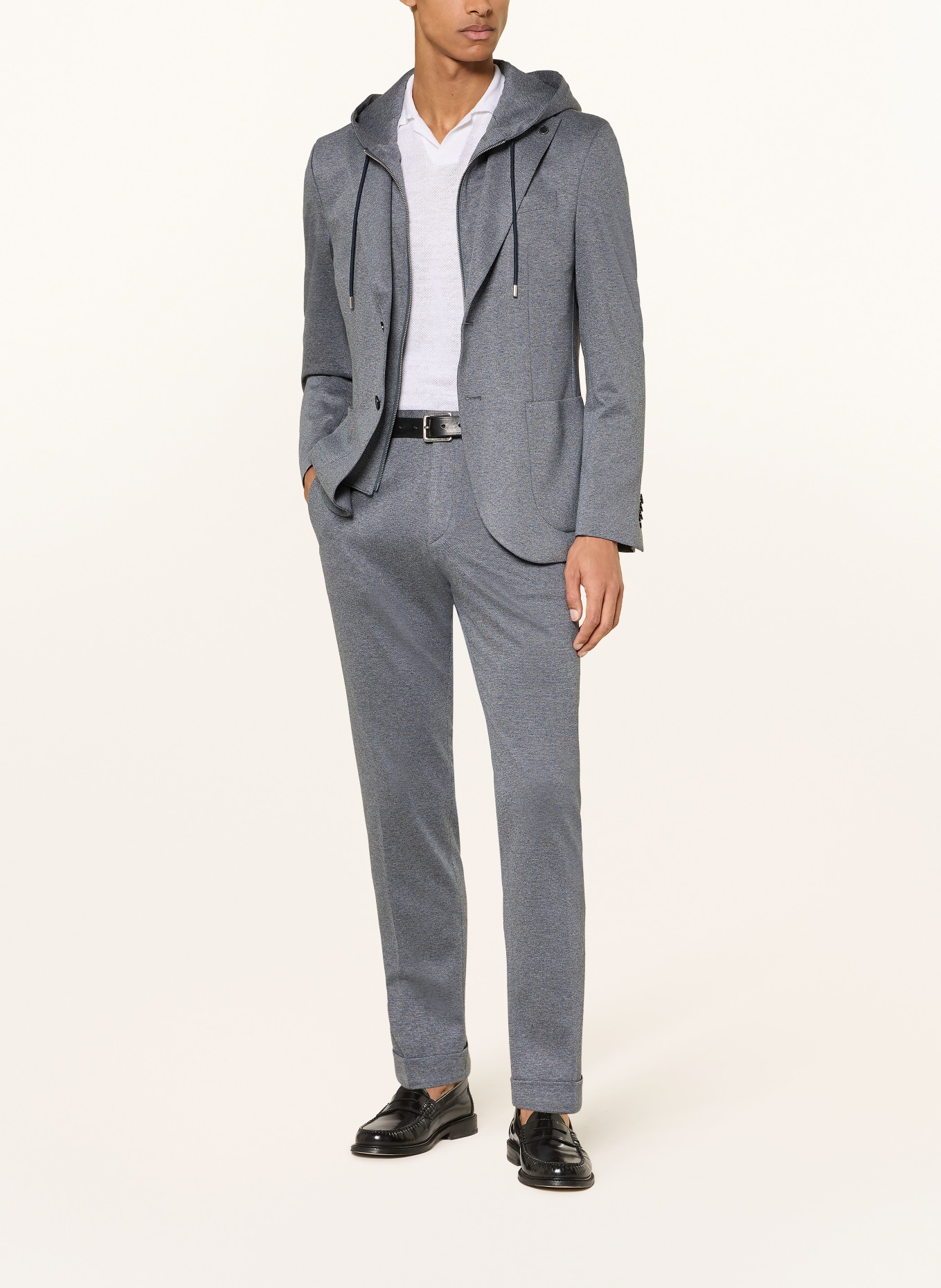 BALDESSARINI Pantalon met extra slanke pasvorm in joggingstijl: 6300 NIGHT SKY