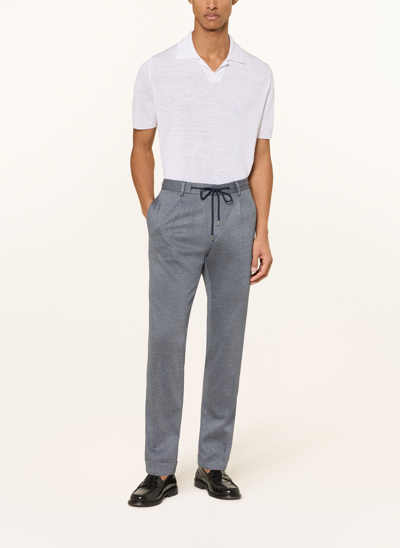 BALDESSARINI Pantalon met extra slanke pasvorm in joggingstijl: 6300 NIGHT SKY