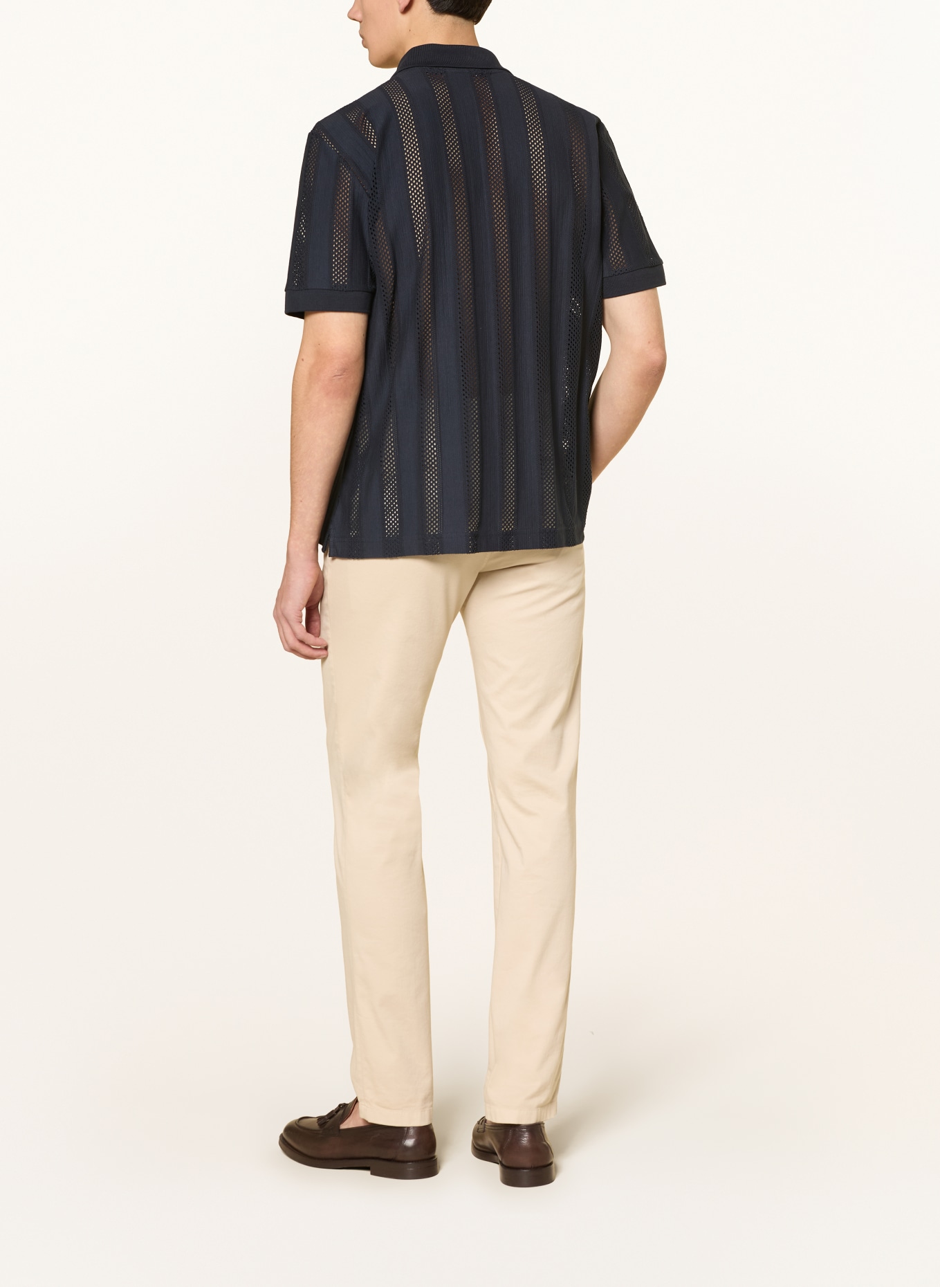 BALDESSARINI Jersey-Poloshirt: DUNKELBLAU